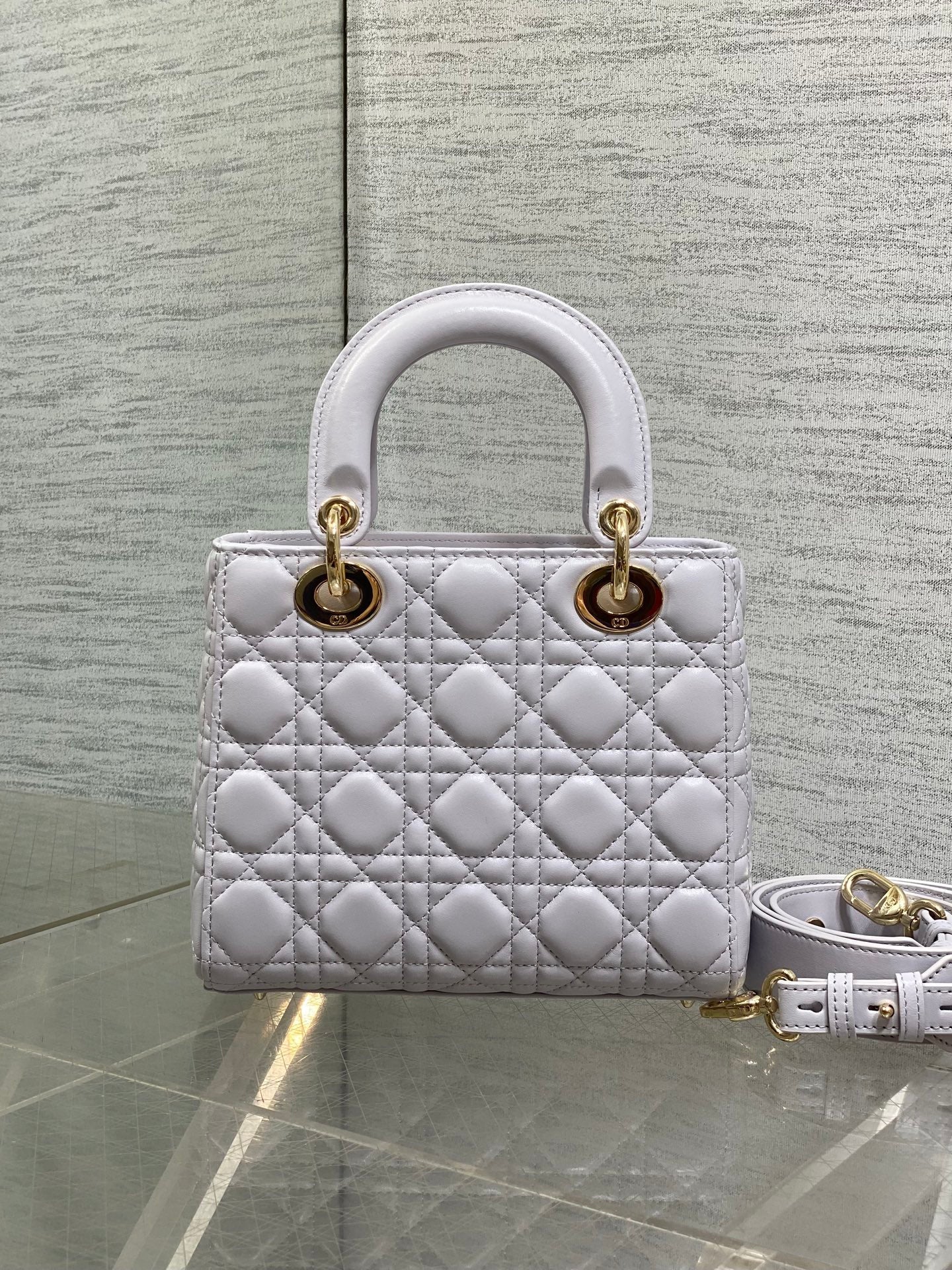 Dior 2026 Mini Lady Dior Bag Light Purple Lambskin 267705
