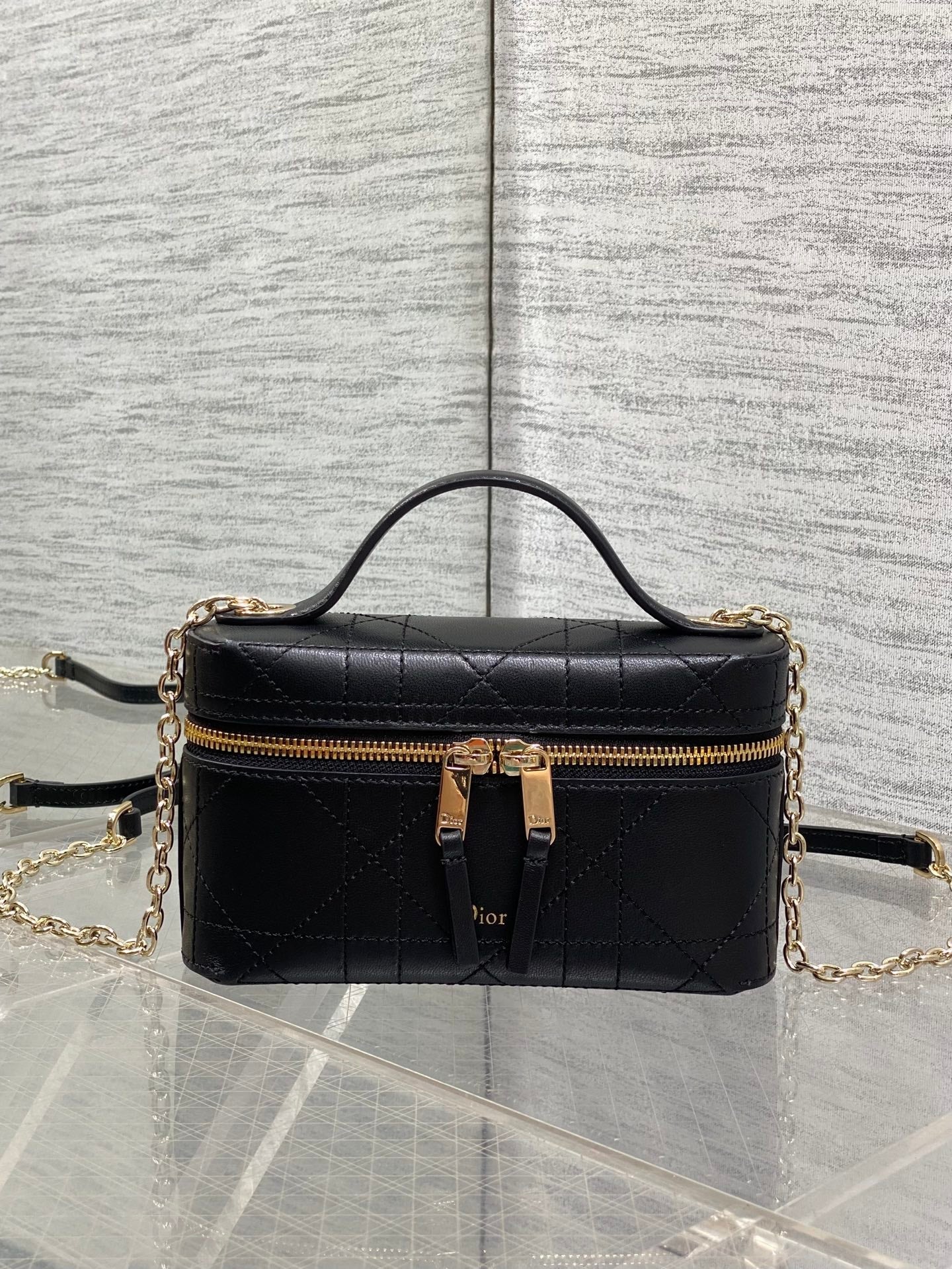 Dior 2026 Trianon Soft Vanity Bag 19cm Multicolor Lambskin 355388