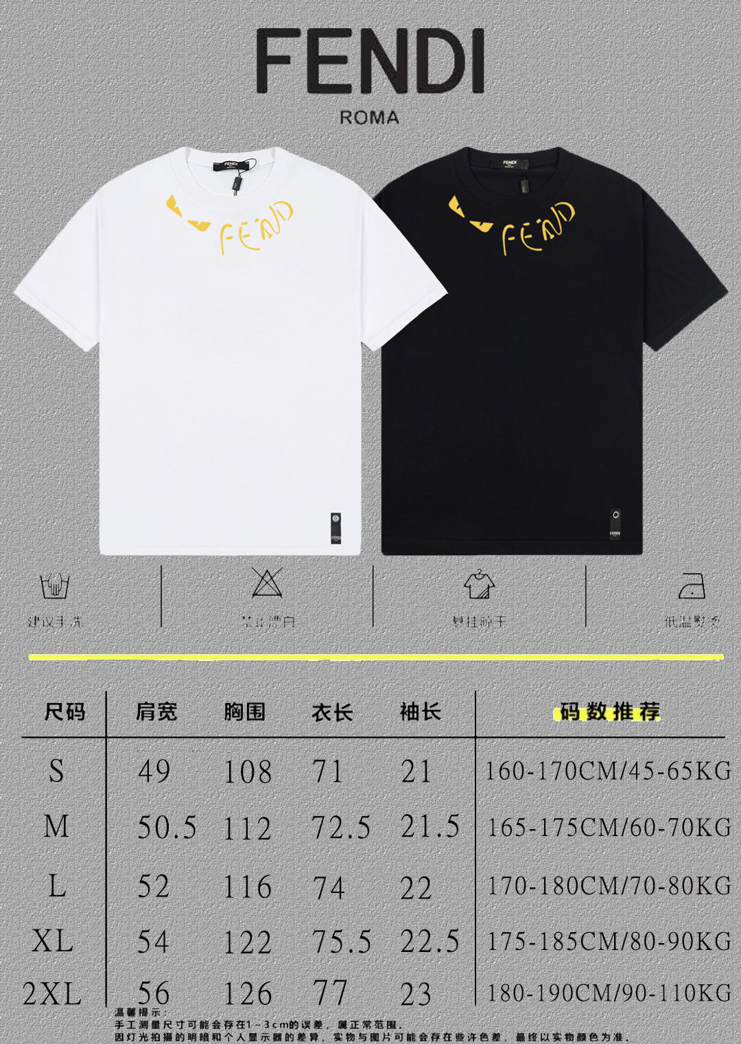 Fendi 2026 Men's Short-Sleeve T-Shirt Cotton 806065