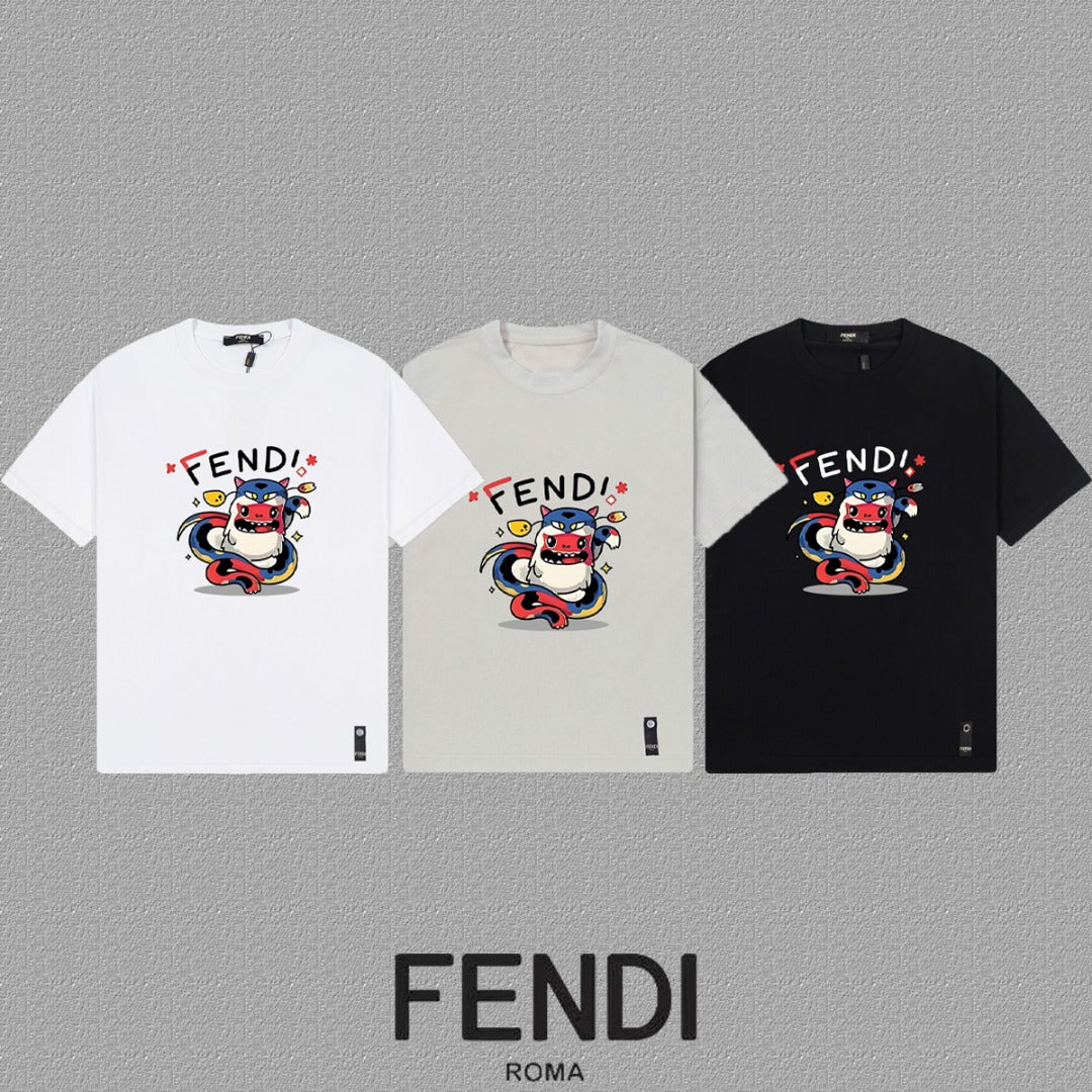 Fendi 2026 Men's Short-Sleeve T-Shirt Cotton 806078