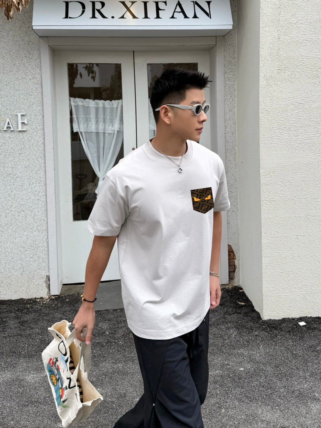 Fendi 2026 Men's Short-Sleeve T-Shirt Cotton 806096