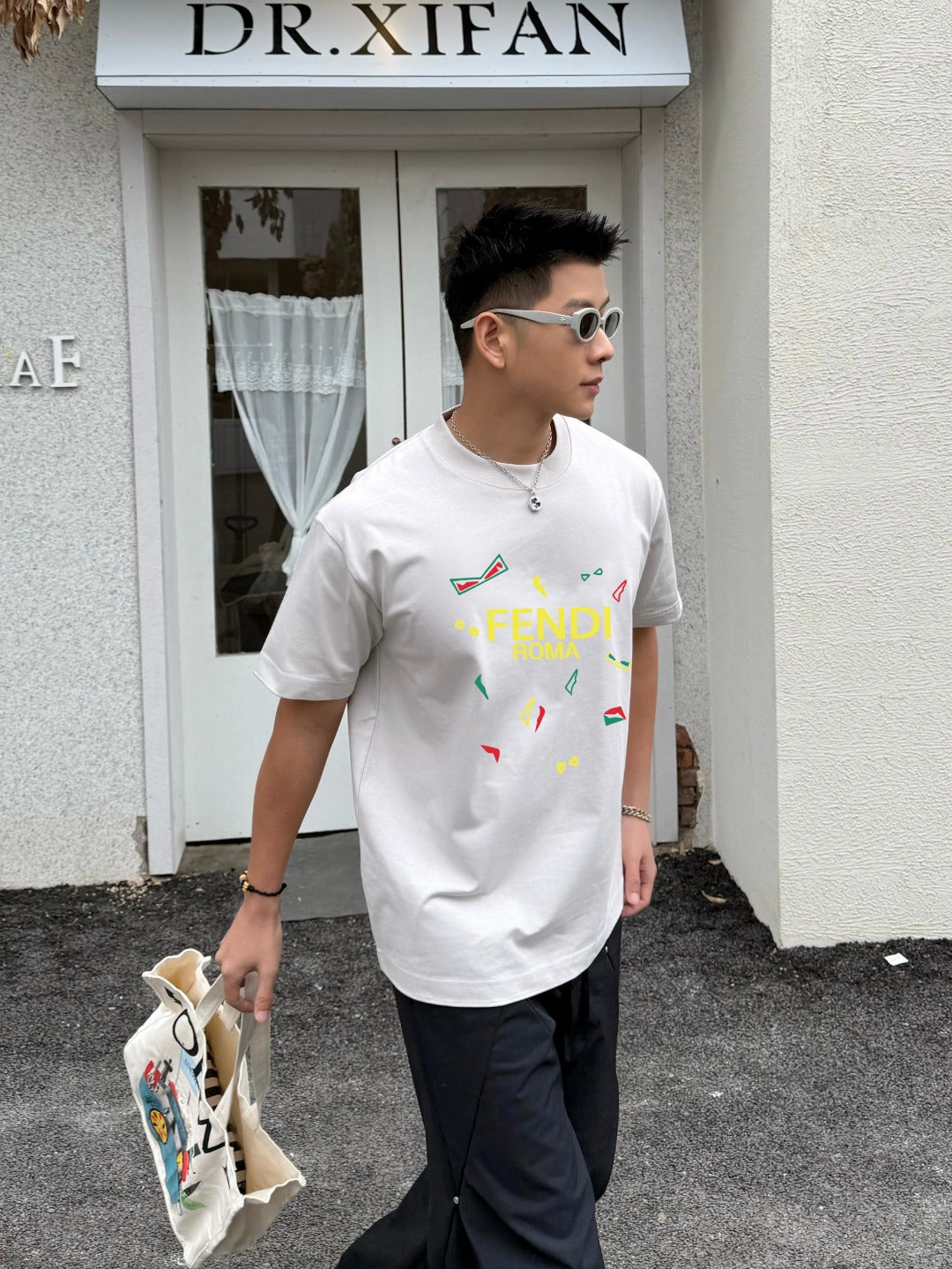 Fendi 2026 Men's Short-Sleeve T-Shirt Cotton 806105
