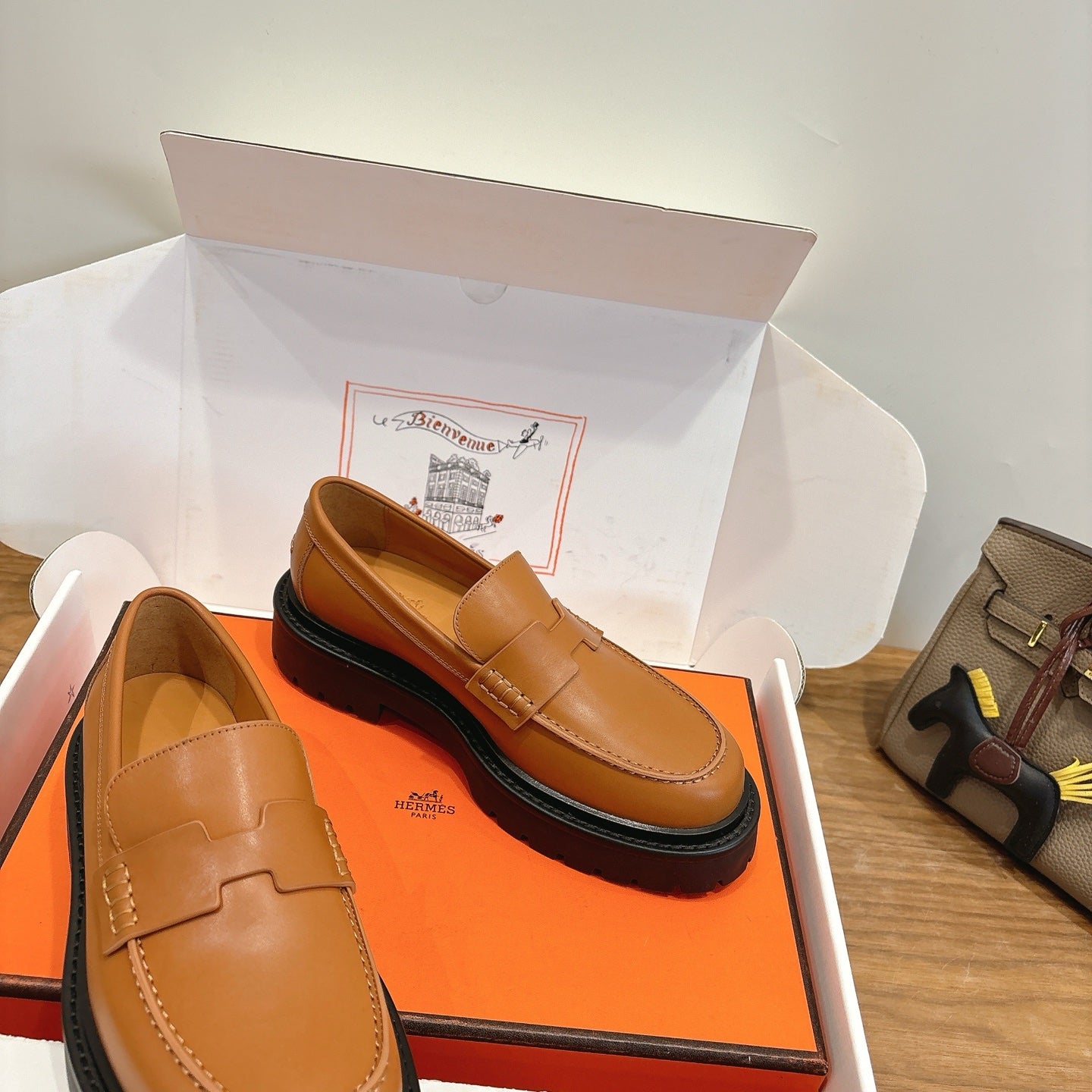 HM 26ss Loafers Brown Calfskin 638433