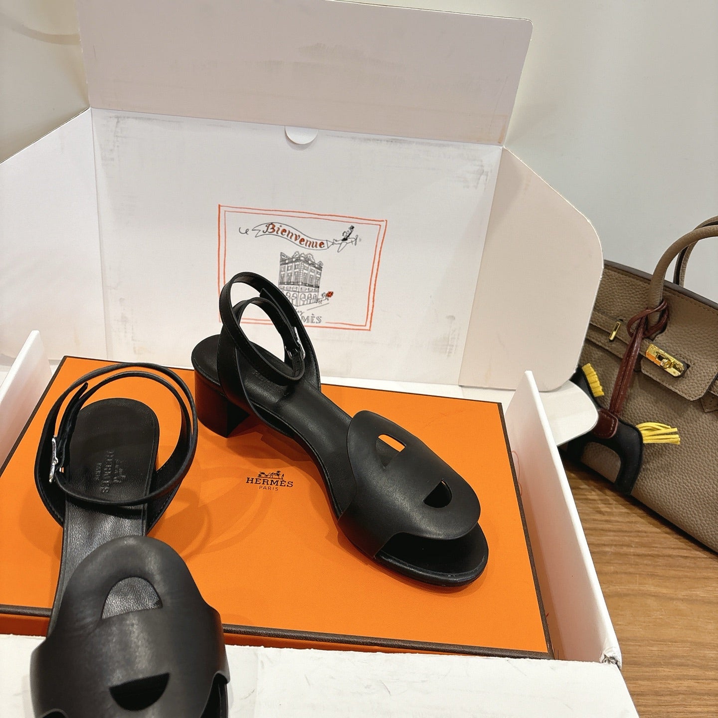 HM 26ss High Heel Sandal 50 Black Calfskin 638410