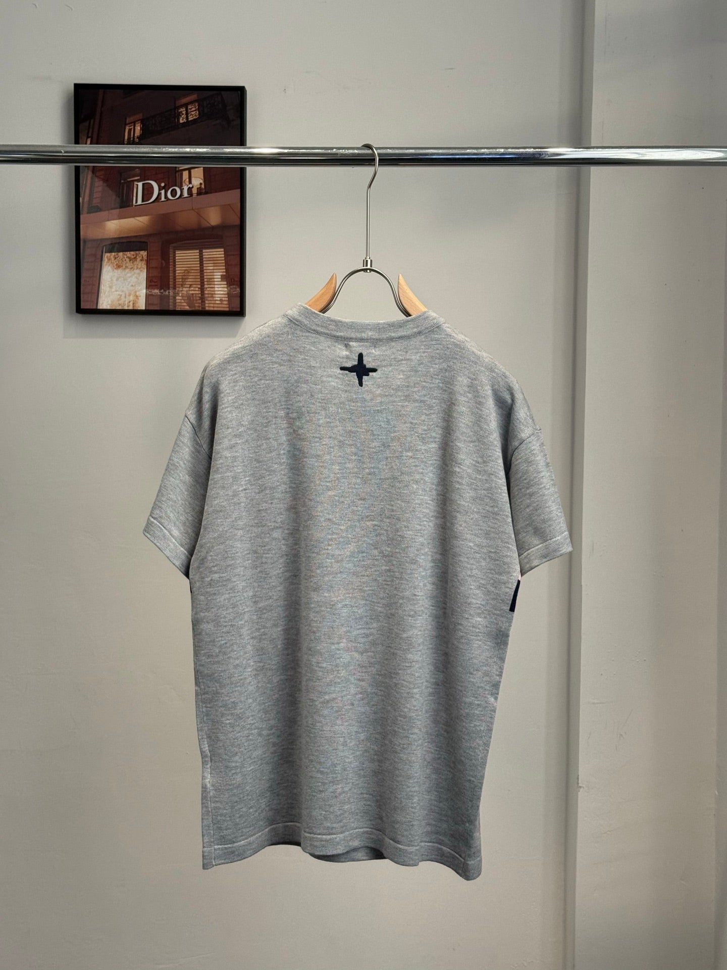 Dior 2026 Knit Short-Sleeve T-Shirt Grey Cotton 482700