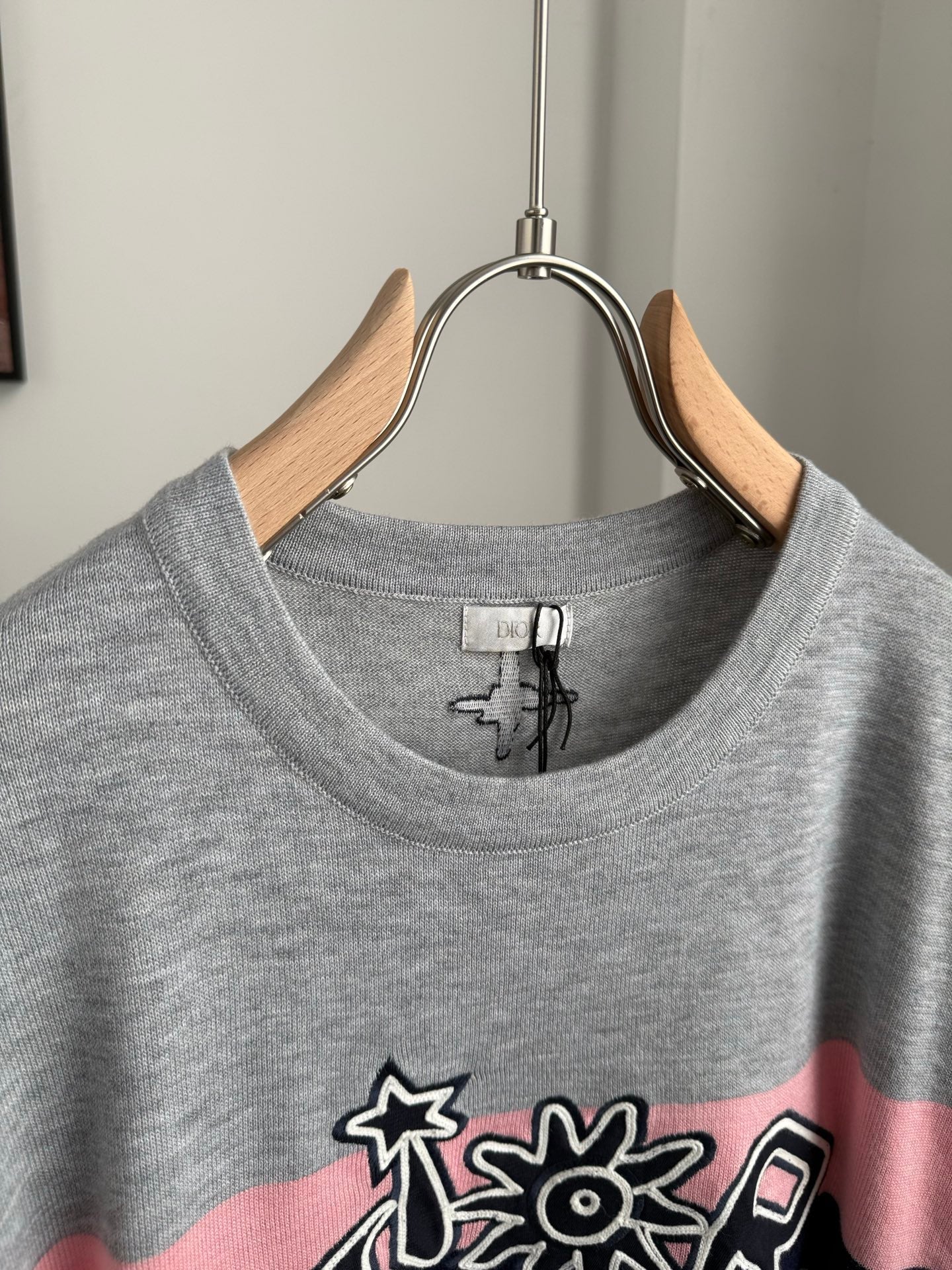 Dior 2026 Knit Short-Sleeve T-Shirt Grey Cotton 482700