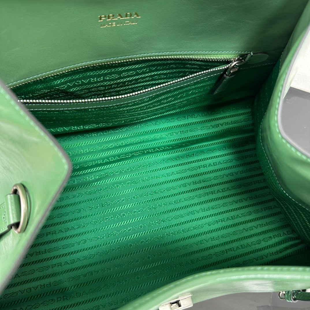 Prada 2026 Soft Lux Medium Tote Bag 39cm Patent Calfskin