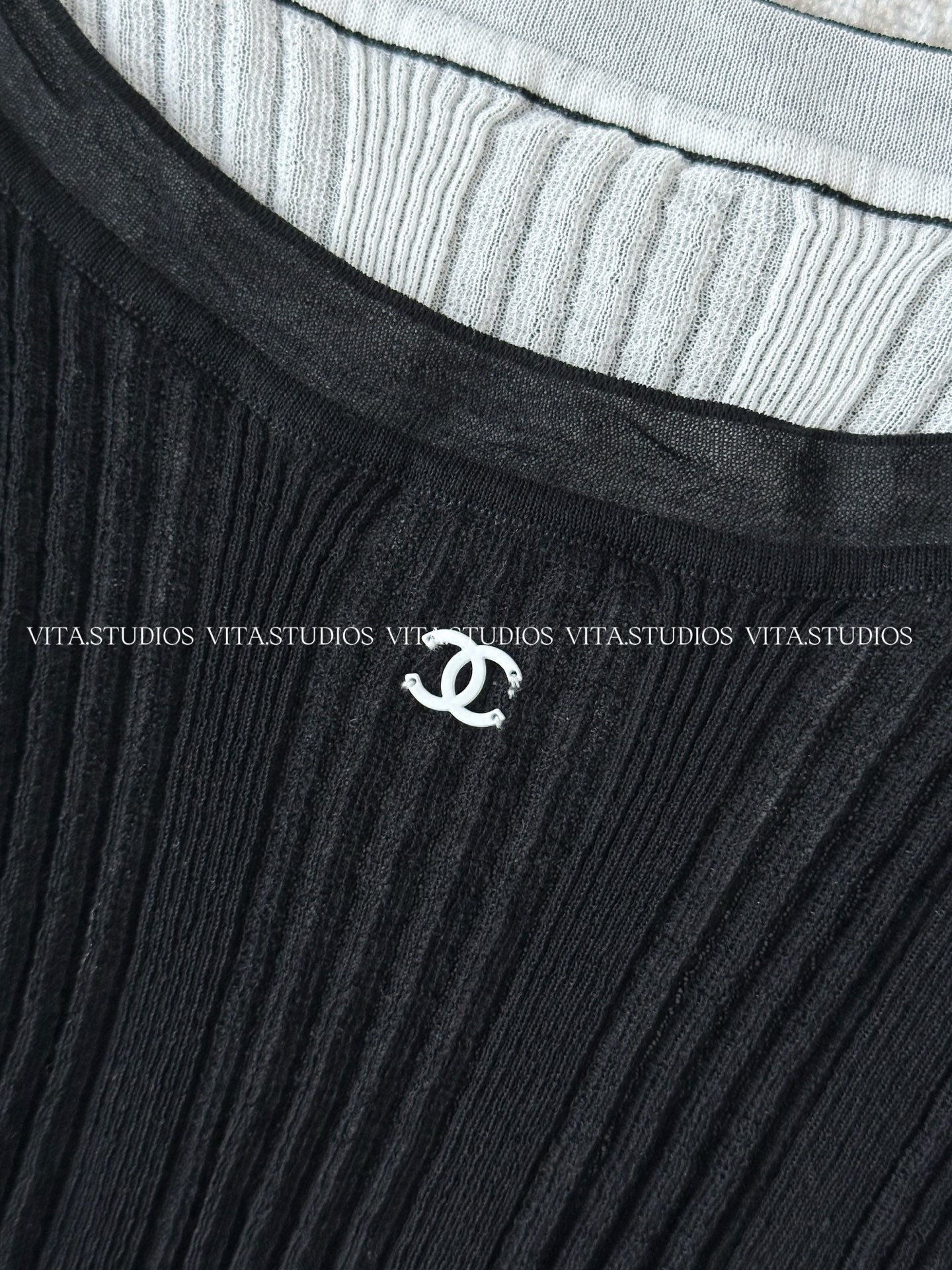 Chanel 2026 Vest Shirt Black Cotton 634555
