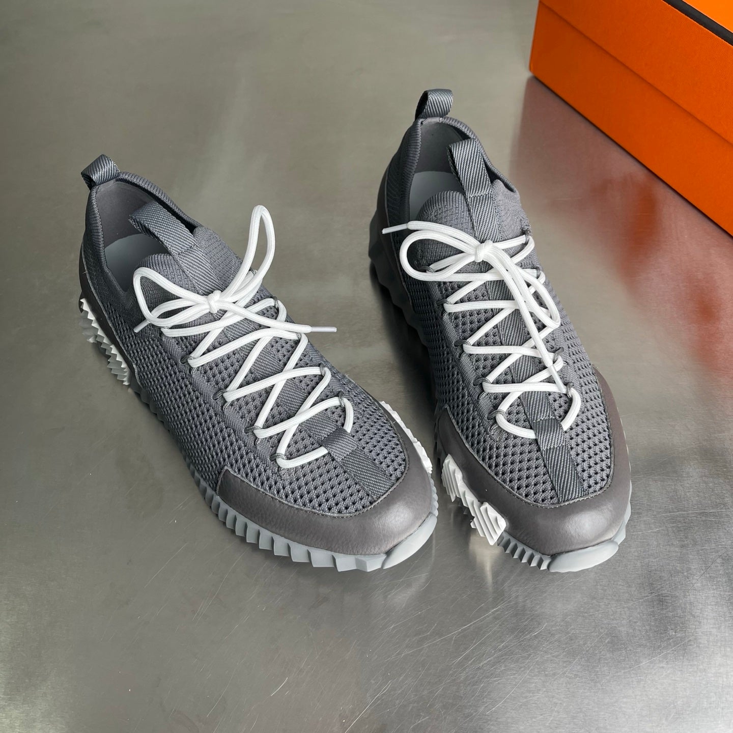 HM Men's 25 Lift Sneaker Grey Mesh Calfskin 703769