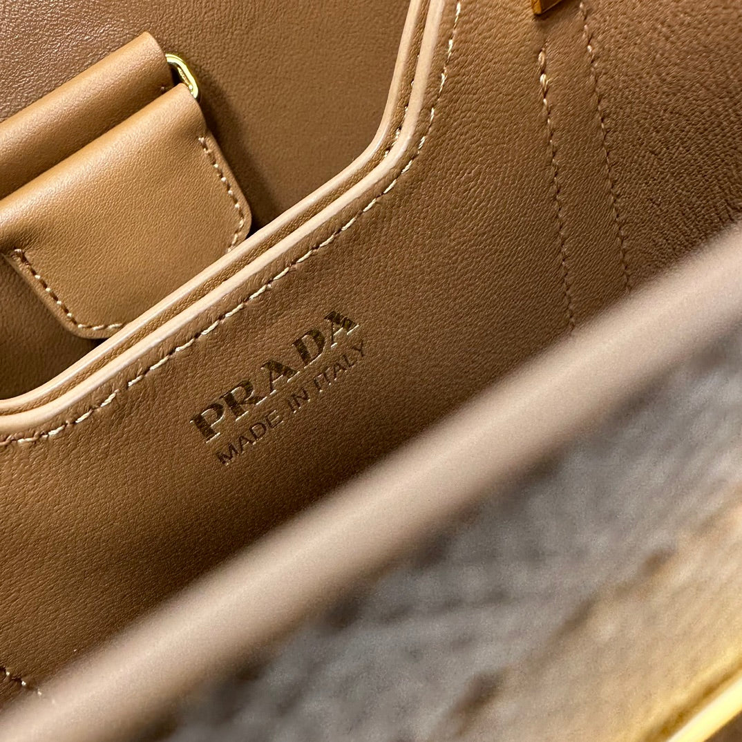 Prada 2026 Panier Saffiano Bucket Bag Calfskin