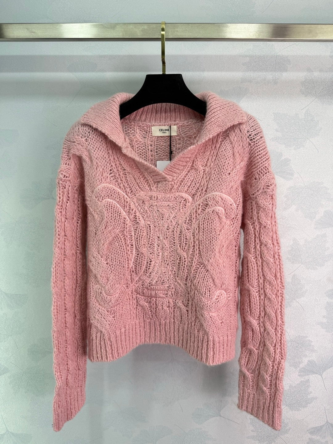 Celine 25 Sweater Pink Wool 293909
