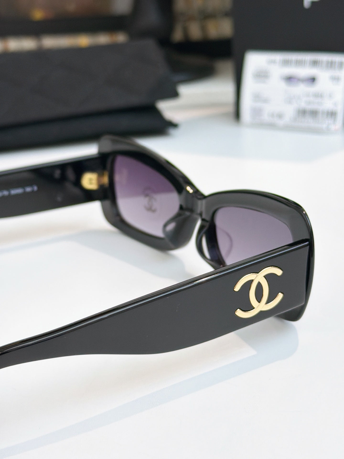 Chanel 2026 Butterfly Sunglasses Black Gradient Purple Acetate