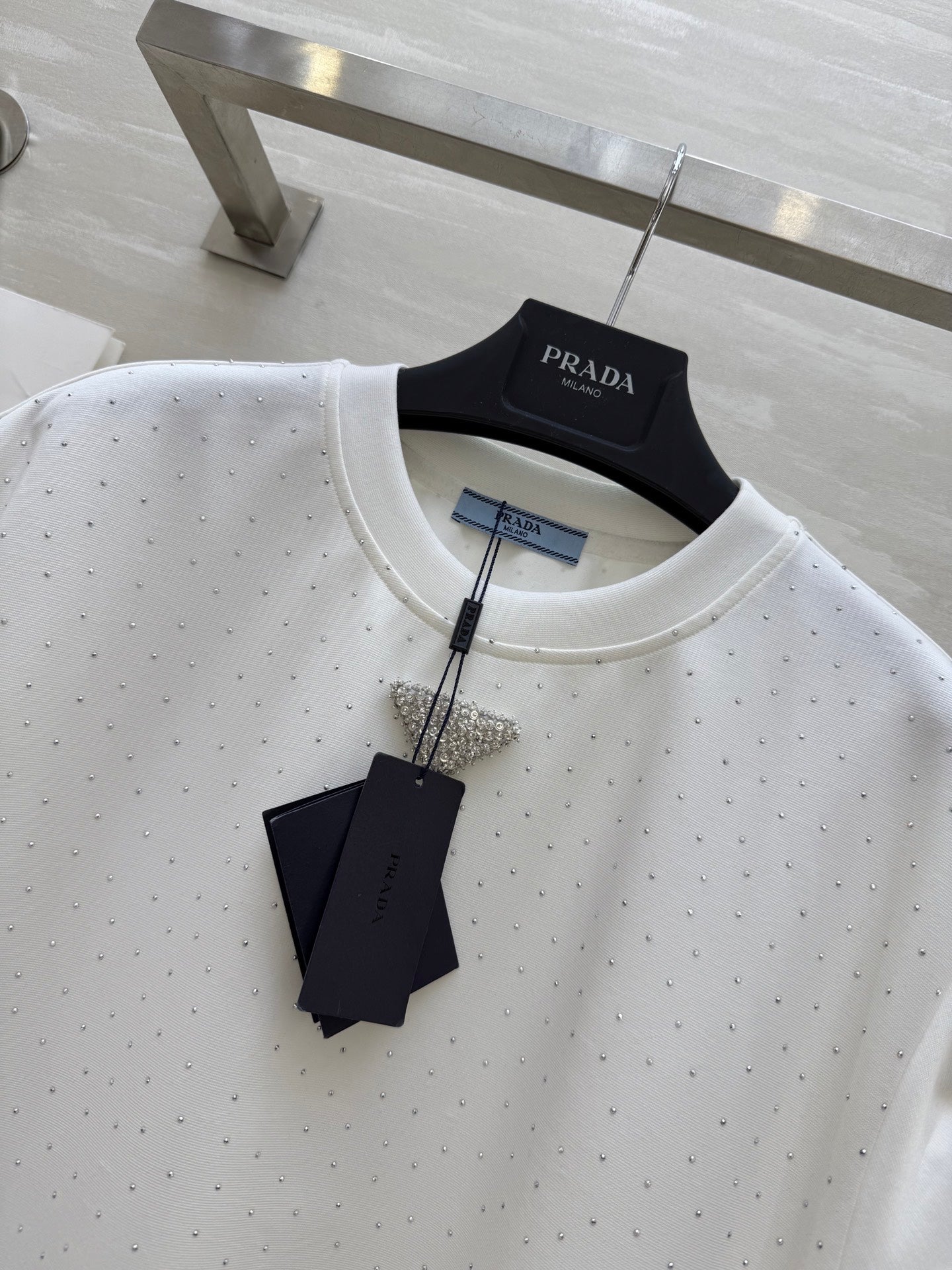 Prada 25 Diamond Dress White Cotton