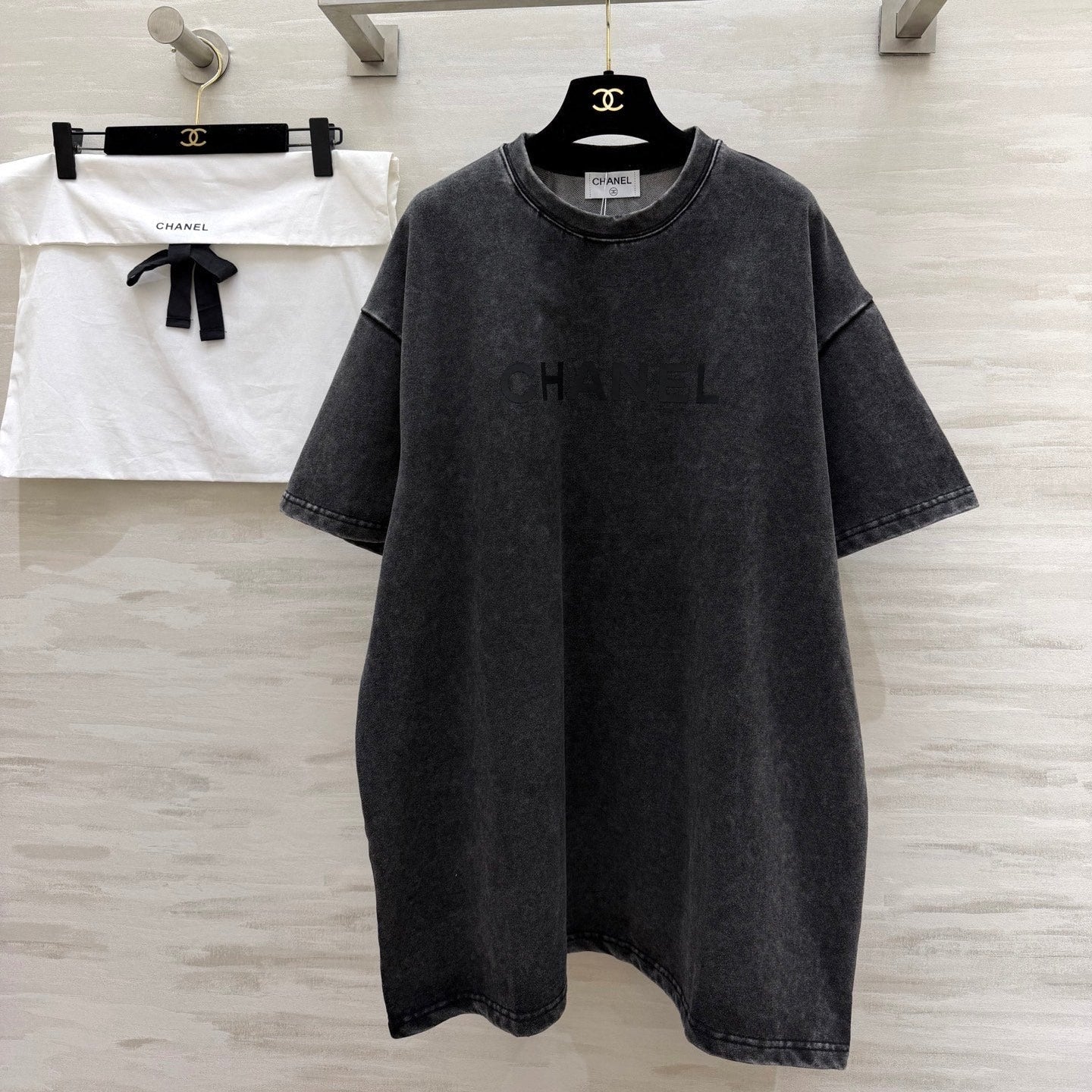 Chanel 2026 Washed T-Shirt Black Cotton 358608