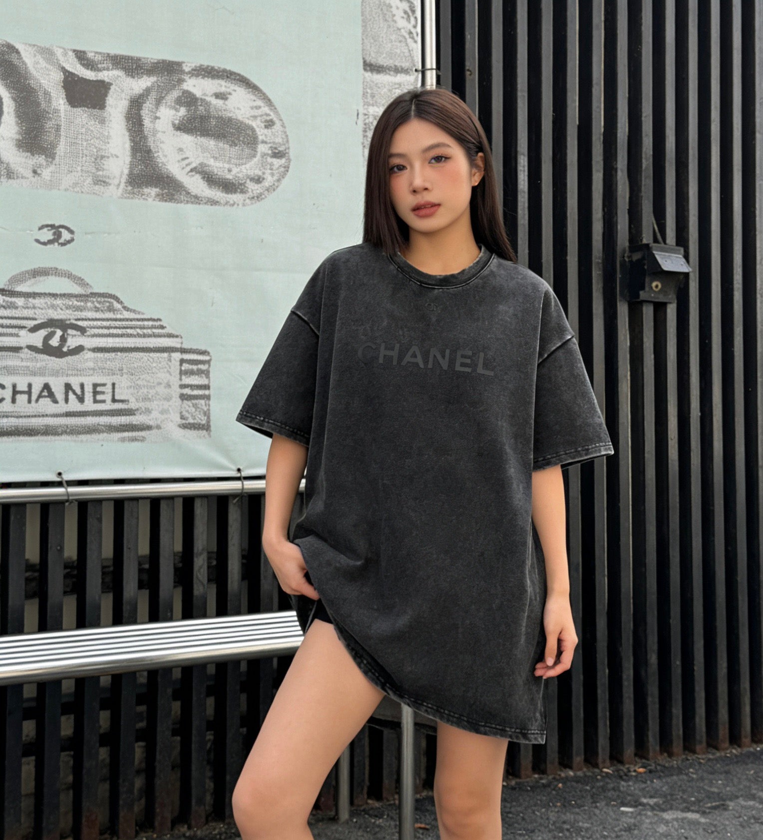 Chanel 2026 Washed T-Shirt Black Cotton 358608