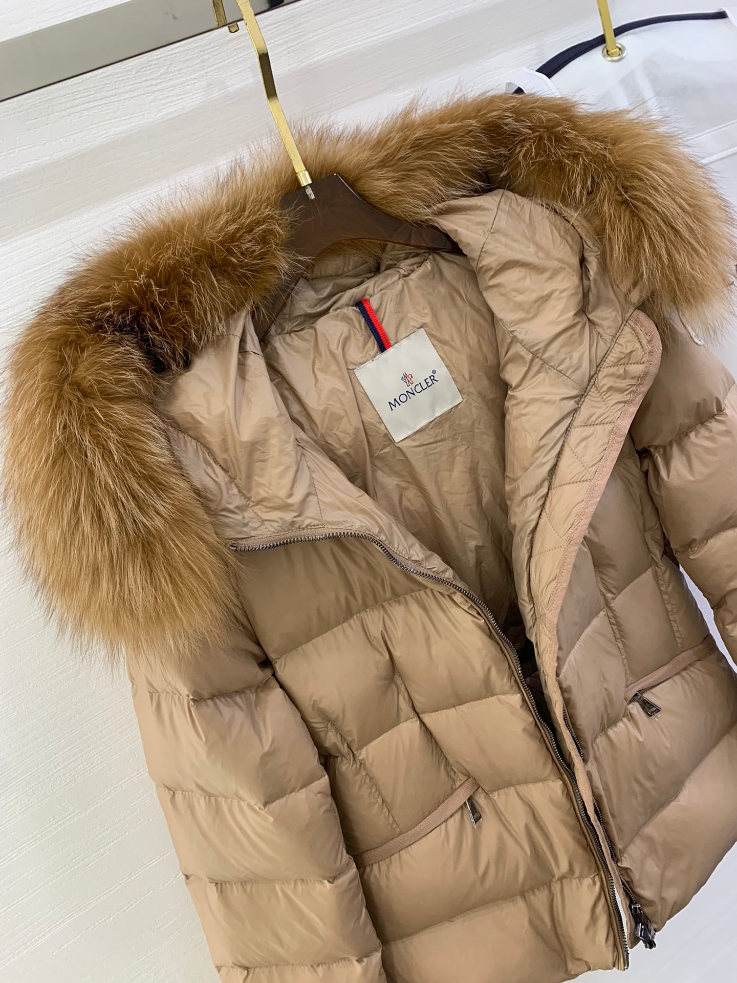 MC 2025 Jacket Light Brown Nylon Down