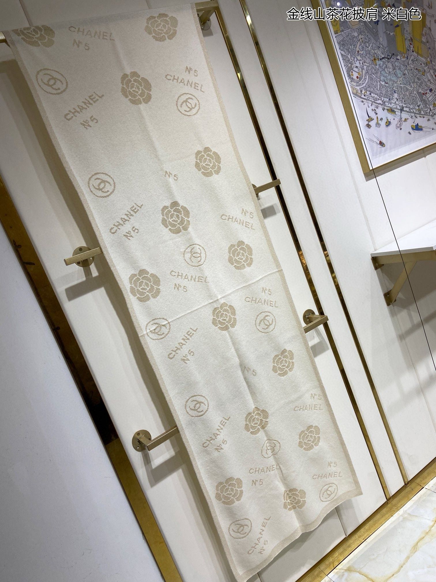 CC Scarf 195 CM In White Cashmere 407295