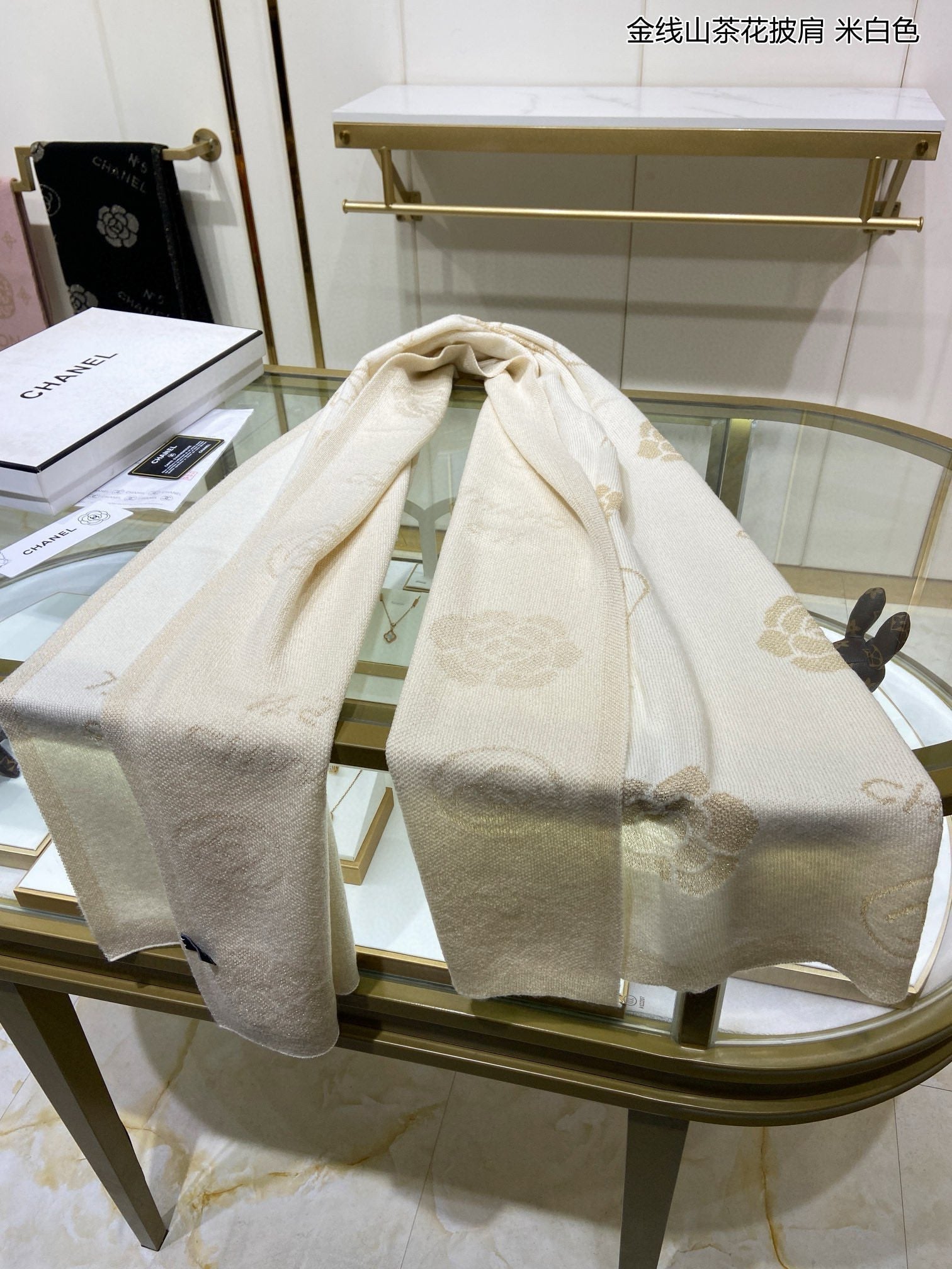 CC Scarf 195 CM In White Cashmere 407295