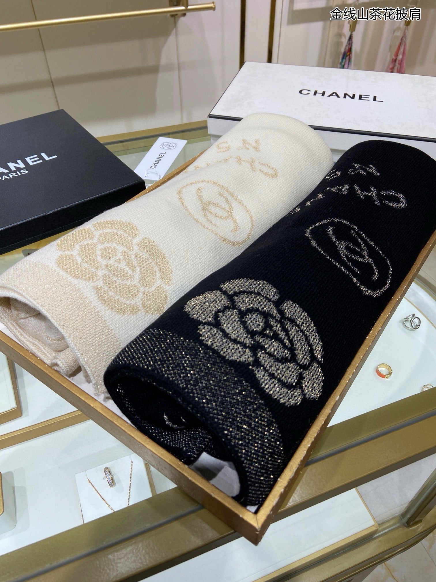 CC Scarf 195 CM In White Cashmere 407295