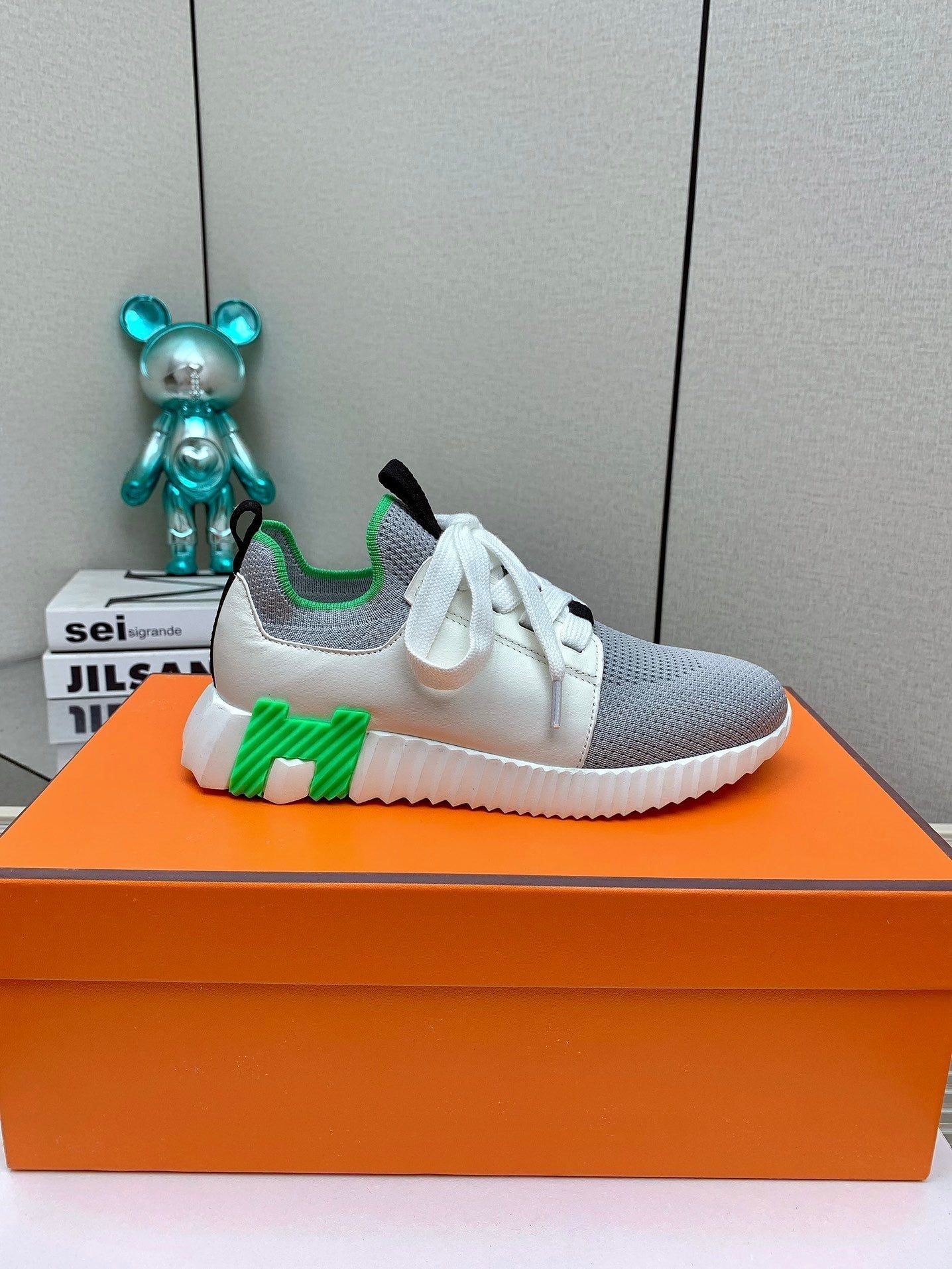 HM Depart Slip-on Sneaker In Grey Woven Fabric 106326