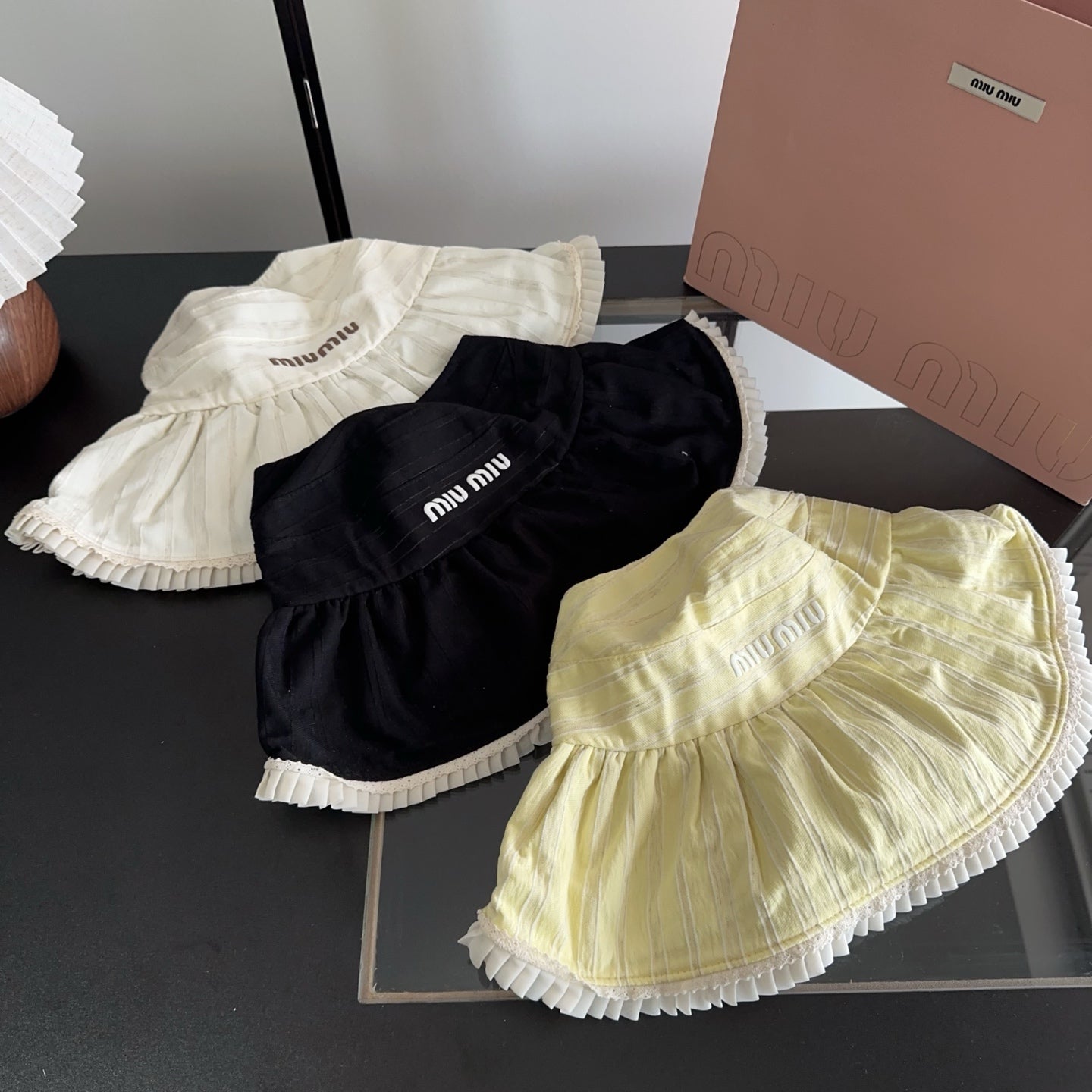 Miumiu Lace Hat Cotton 343600