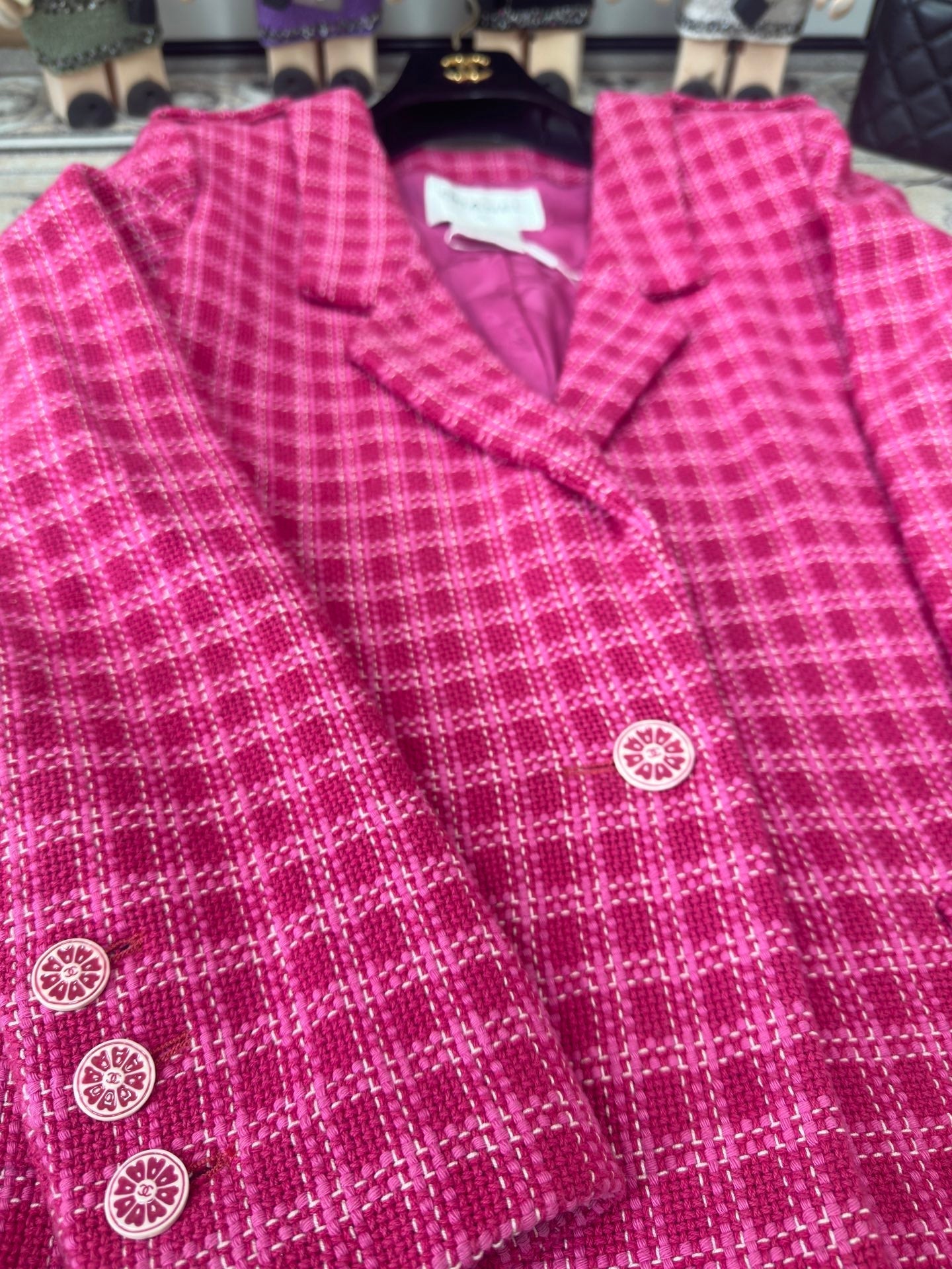 CC  Tweed Jacket Dack Pink Cotton 251875