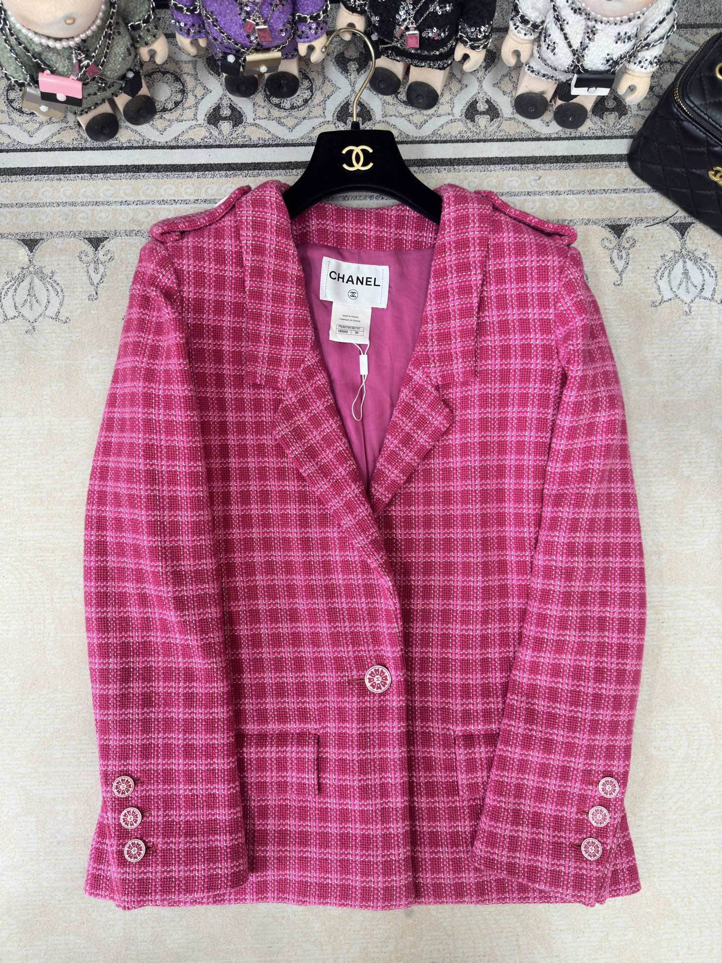 CC  Tweed Jacket Dack Pink Cotton 251875