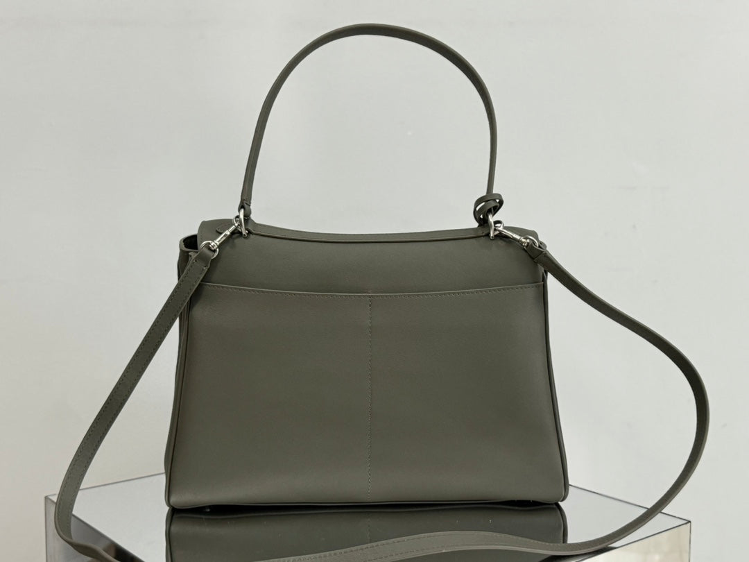 Balenciaga Medium Rodeo Bag 35 Olive Green Caflskin Sliver Hardware