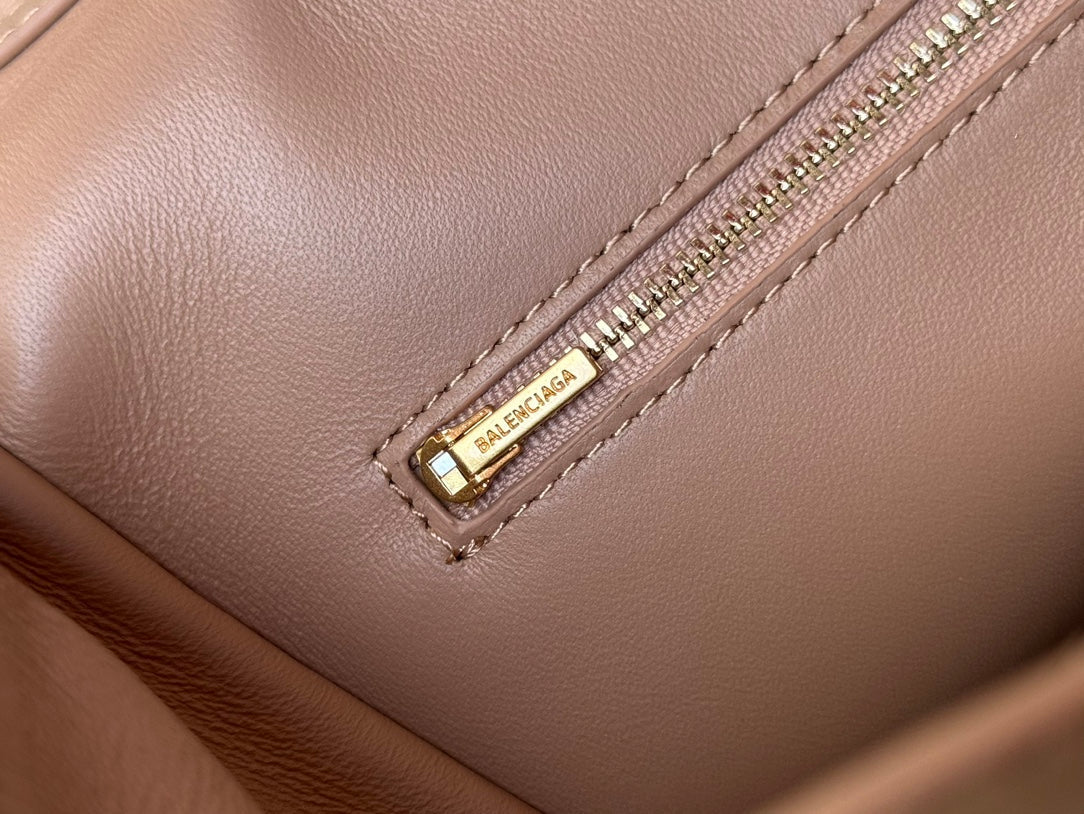 Balenciaga 2025 Rodeo Bag 40cm Milk Tea Smooth Calfskin
