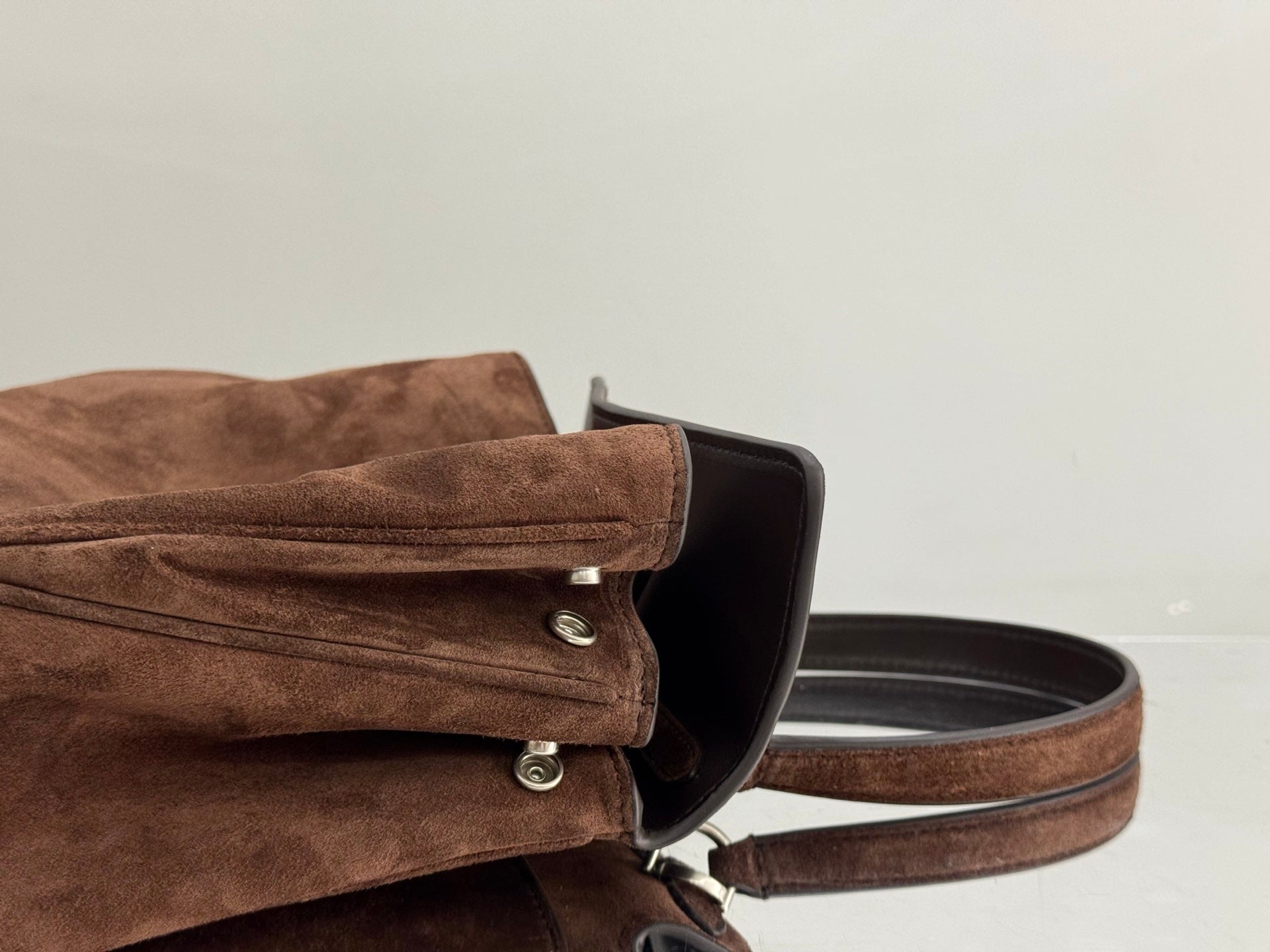 Balenciaga Large Small Bag 29 Coffee Brown Suede Sliver Hardware