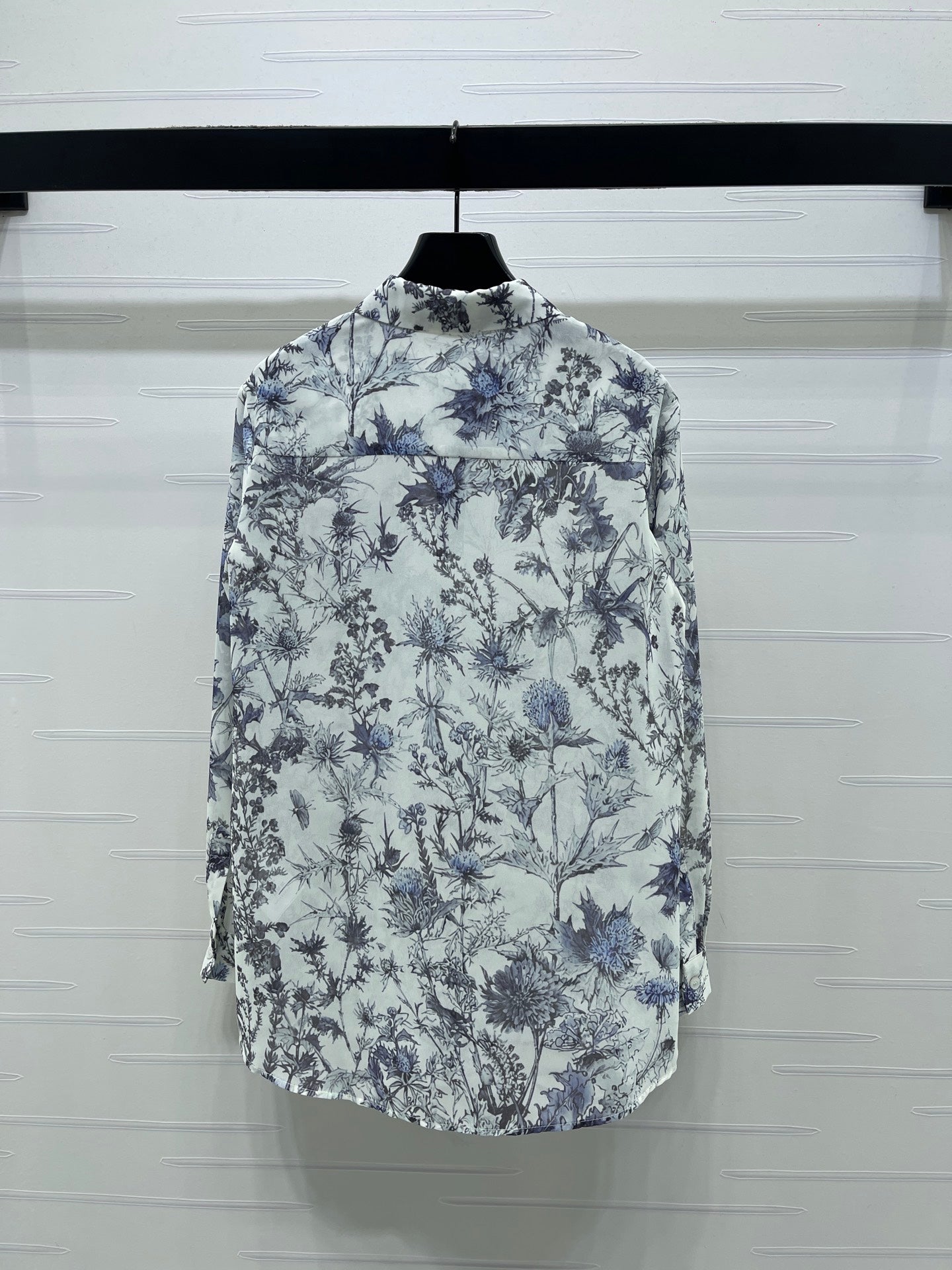 Dior 2026 Print Logo Shirt White Blue Polyester