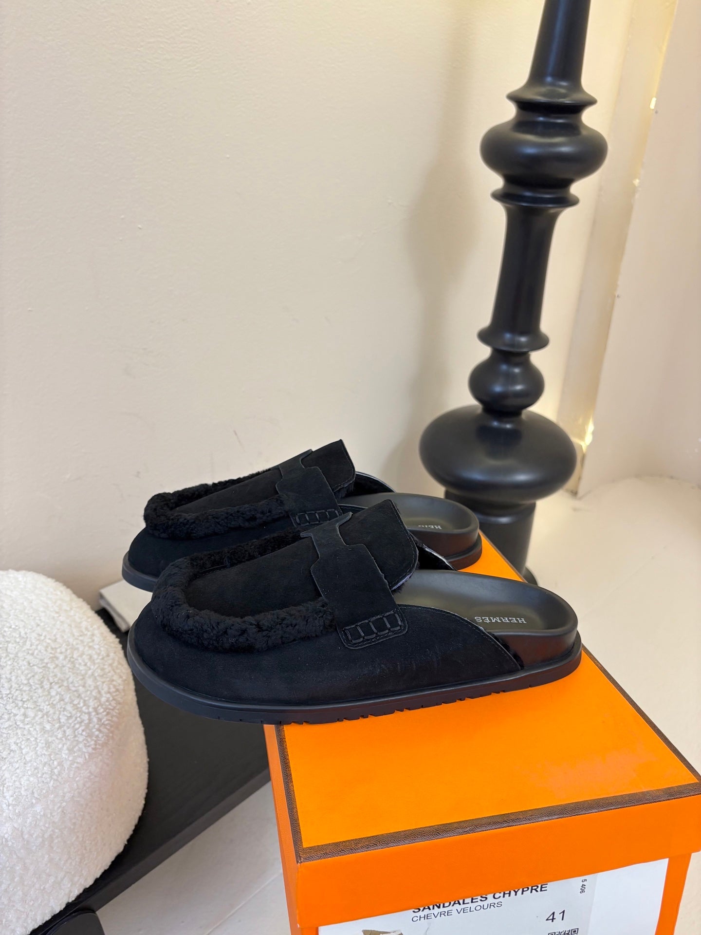 HM slippers birkenstocks black suede 478431