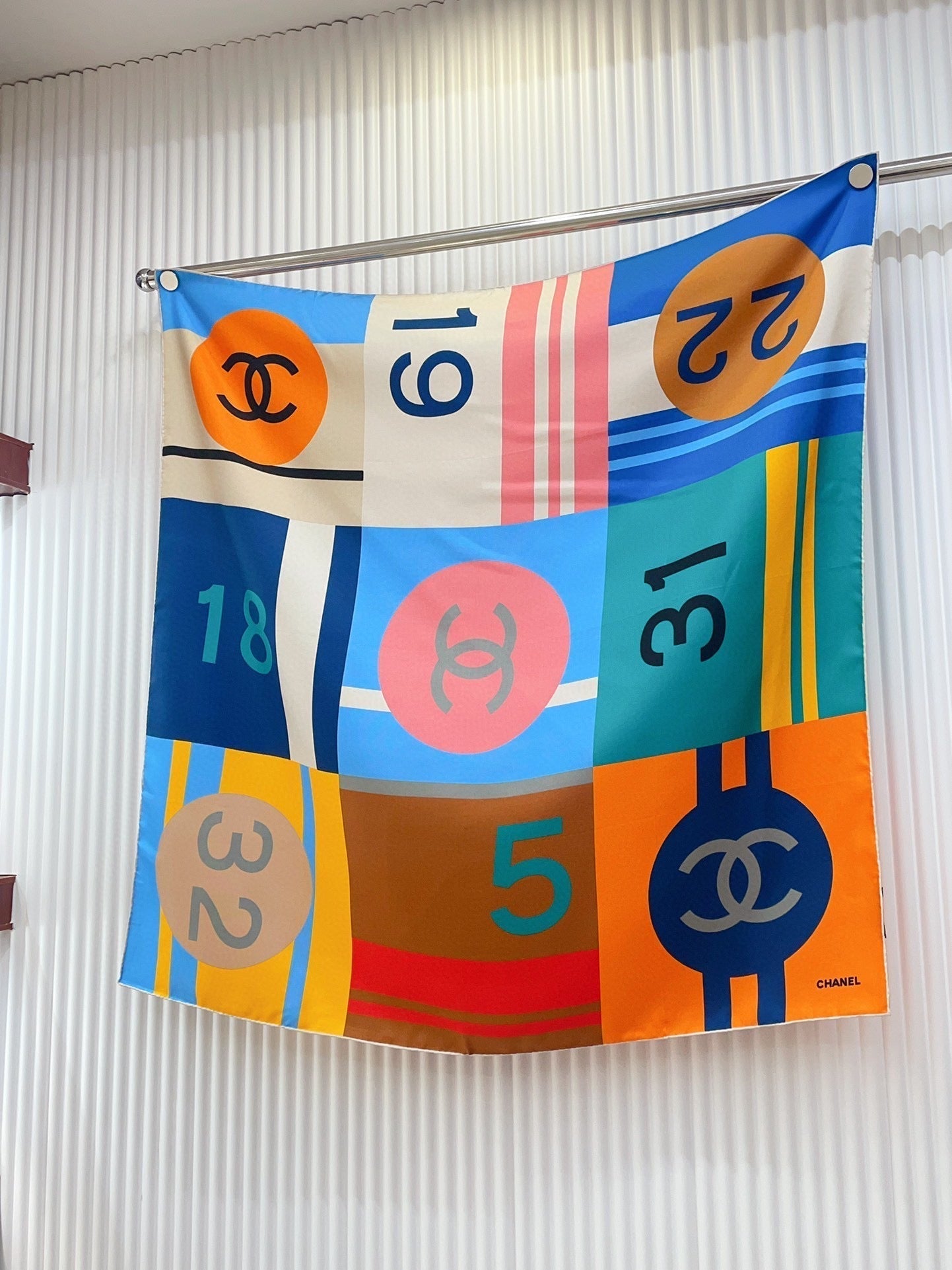 CC Square Scarf 90 CM In Colorful Silk Twill 177653
