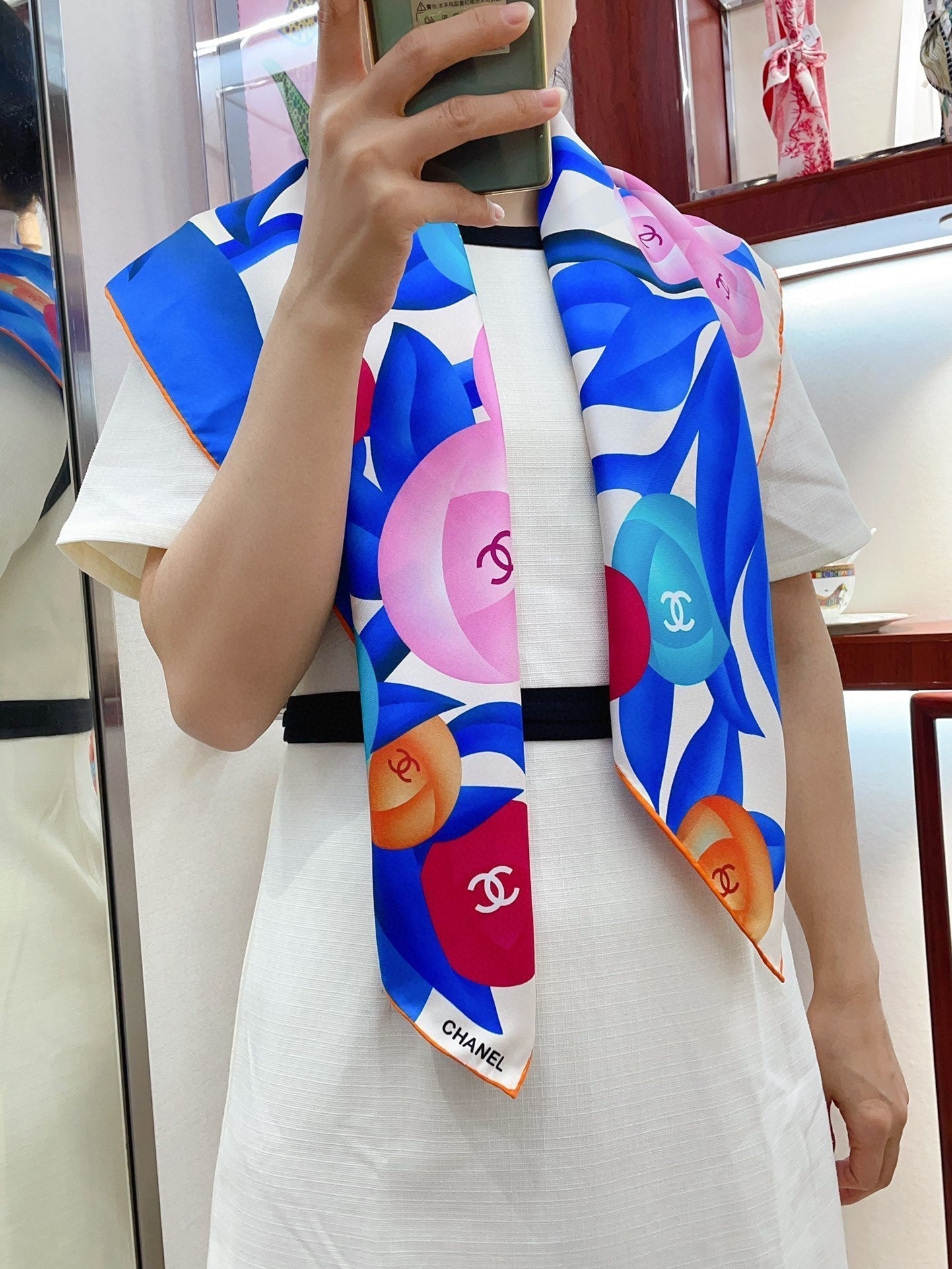 CC Square Scarf 90 CM In Colorful Silk Twill 193820