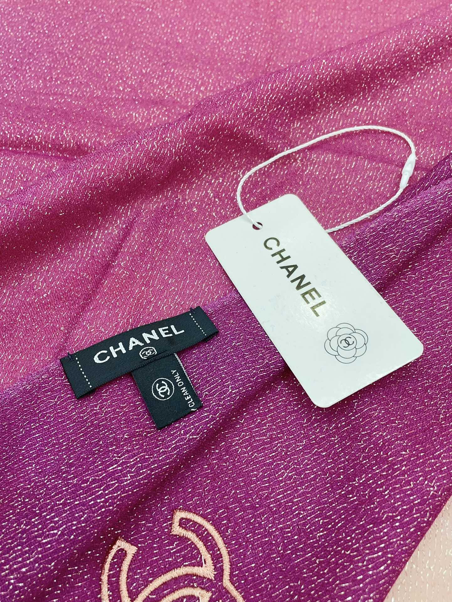 CC Scarf 200 CM In Dark Pink Mix Light Pink Linen Fabric 249937