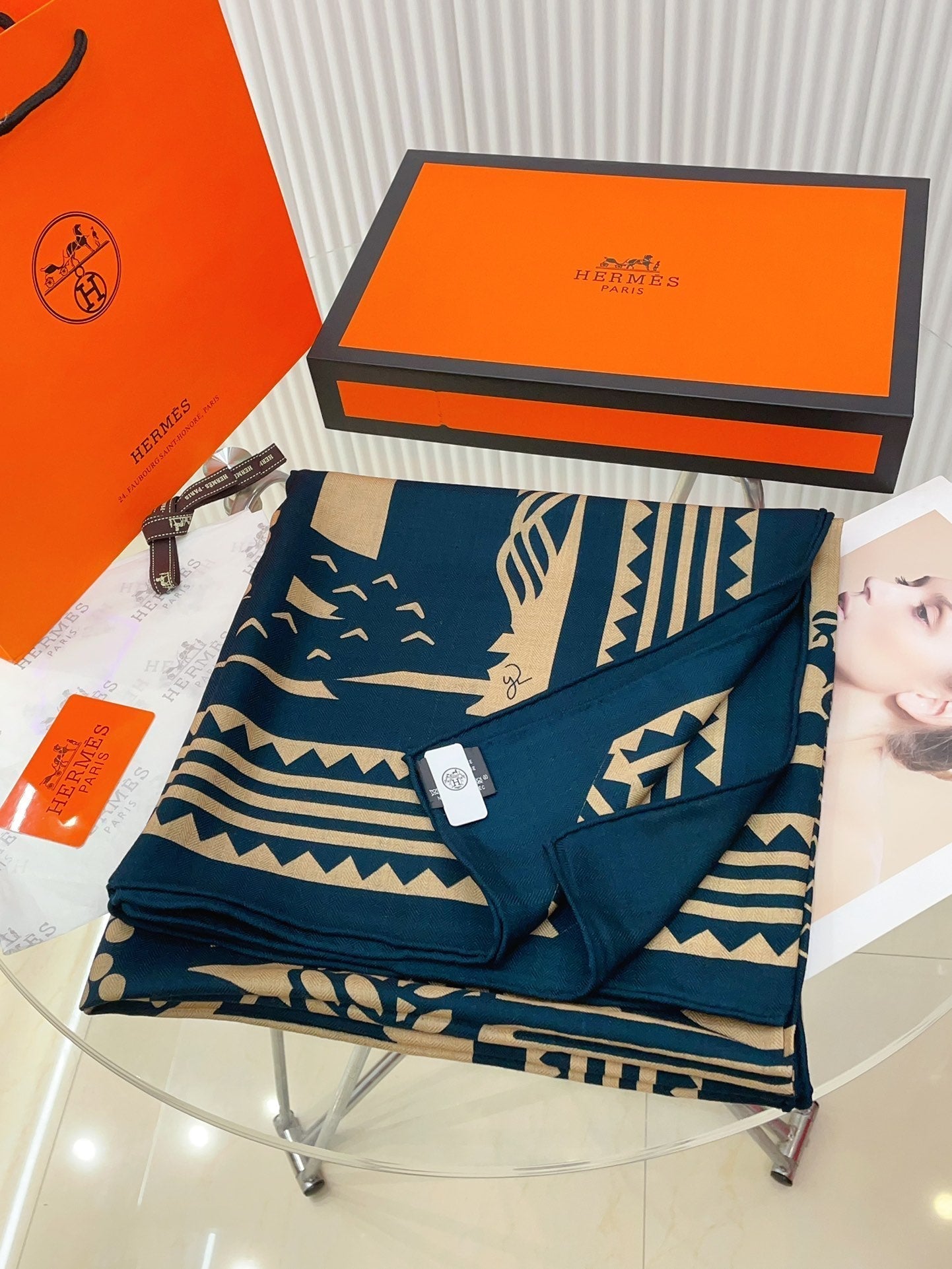 Fantaisie d'Etriers Shawl 135 CM In Colorful Cashmere And Silk 276557