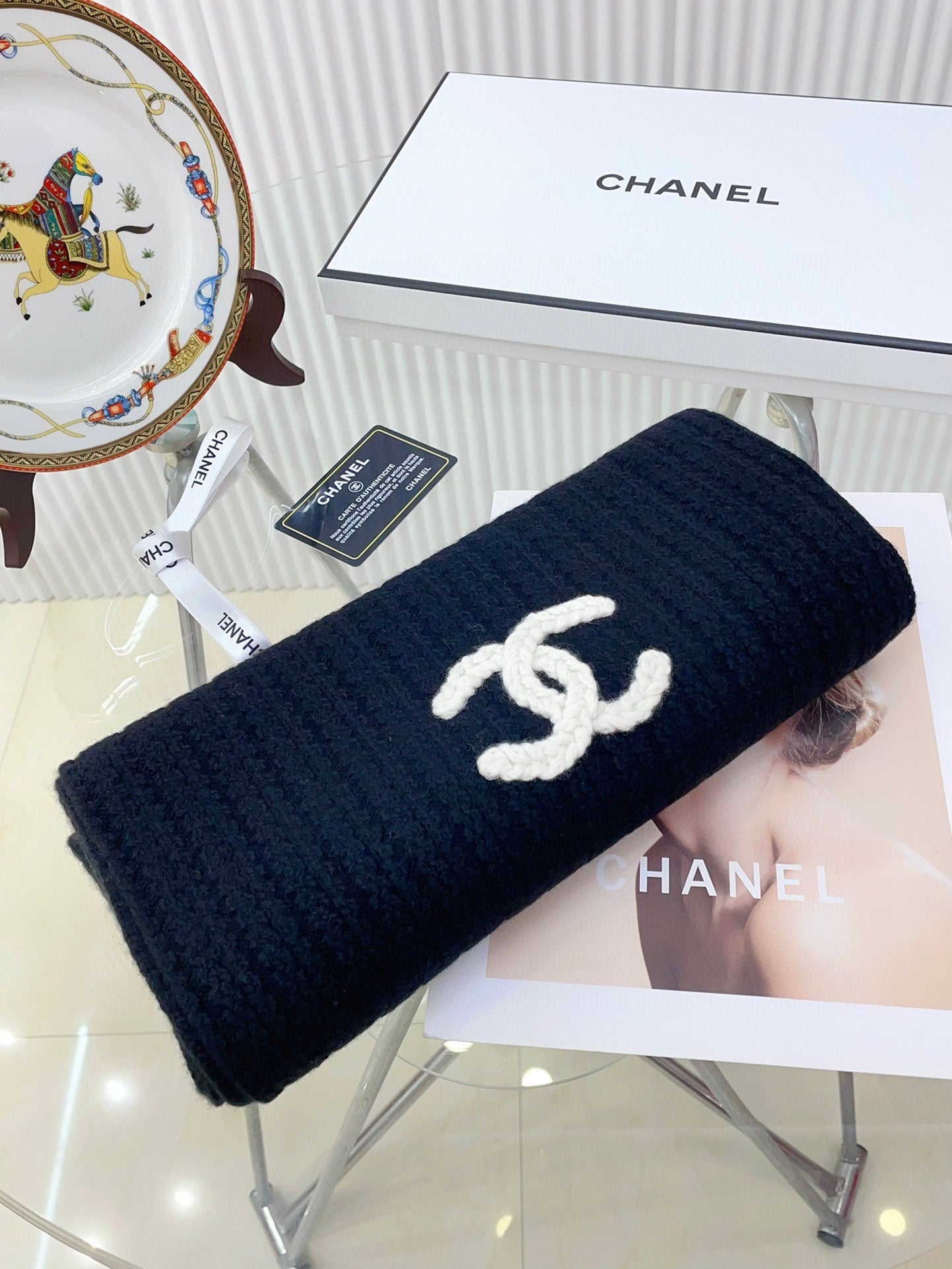 CC Scarf 180 CM In Black Wool 378473