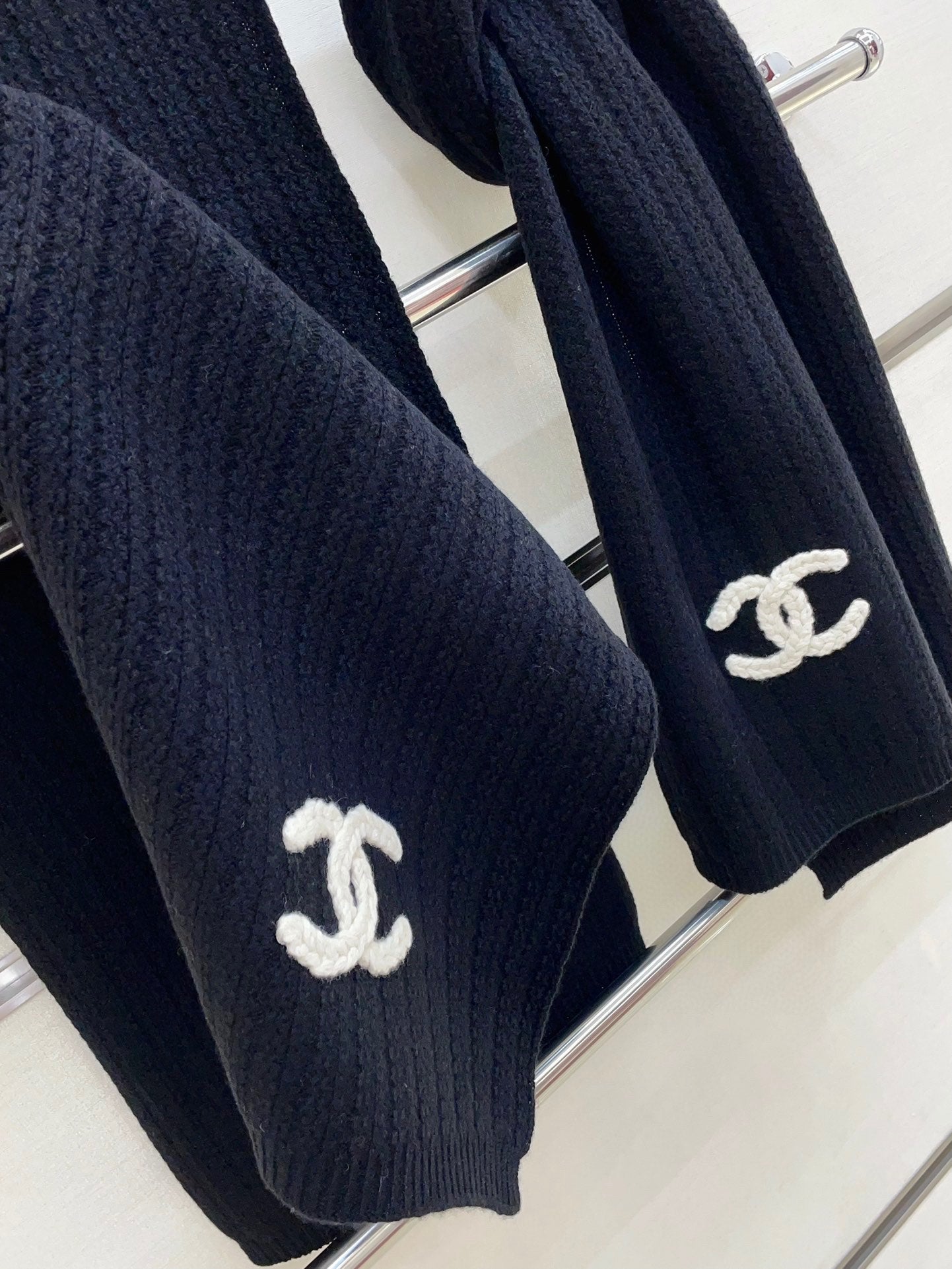 CC Scarf 180 CM In Black Wool 378473