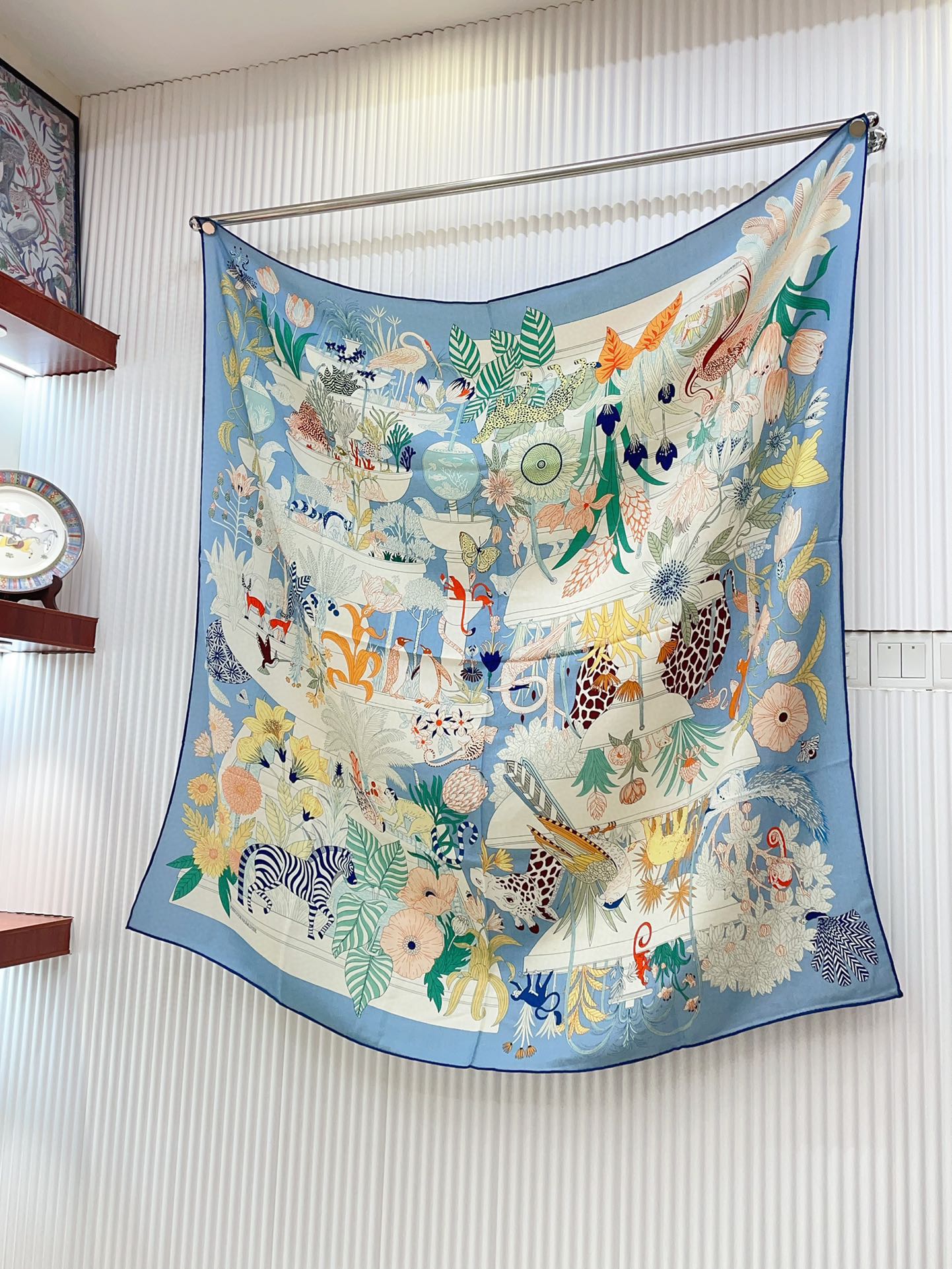 PRECIOUS PARADISE SCARF 135 CM IN COLORFUL CASHMERE AND SILK 379791