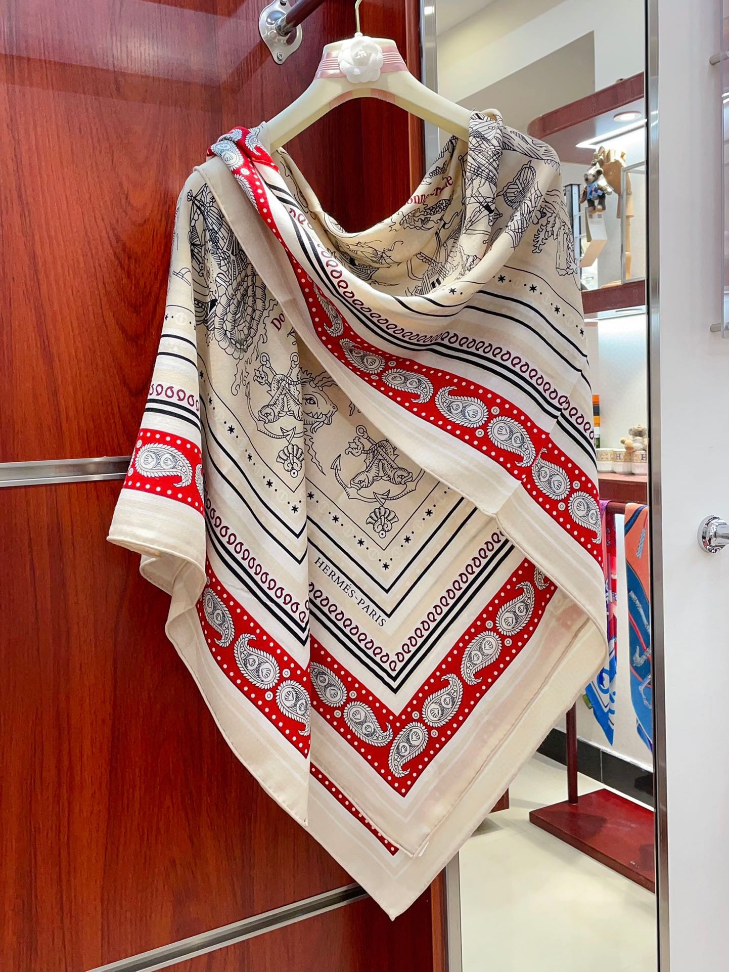 TATOUAGES MARINS BANDANA SHAWL 135 CM COLORFUL 385444