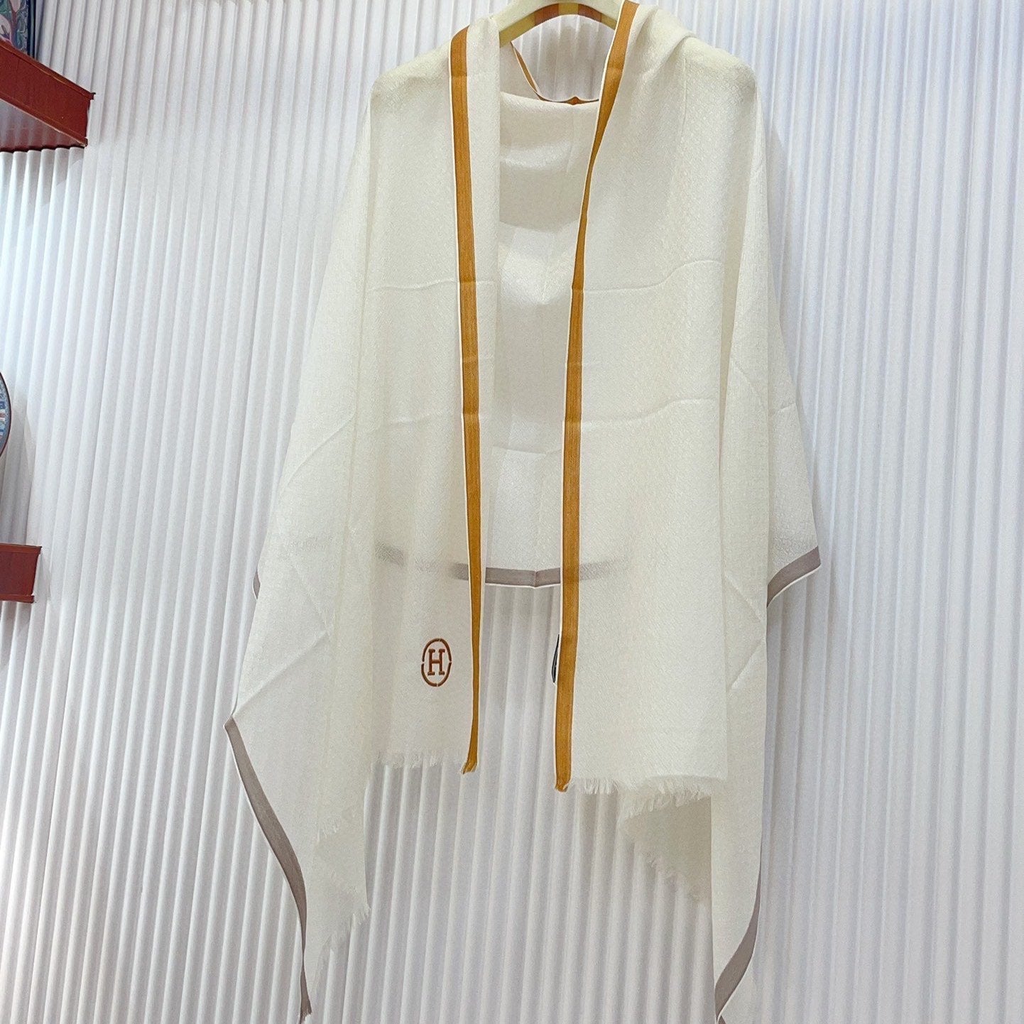 SCARF 180 CM IN WHITE CASHMERE 388147