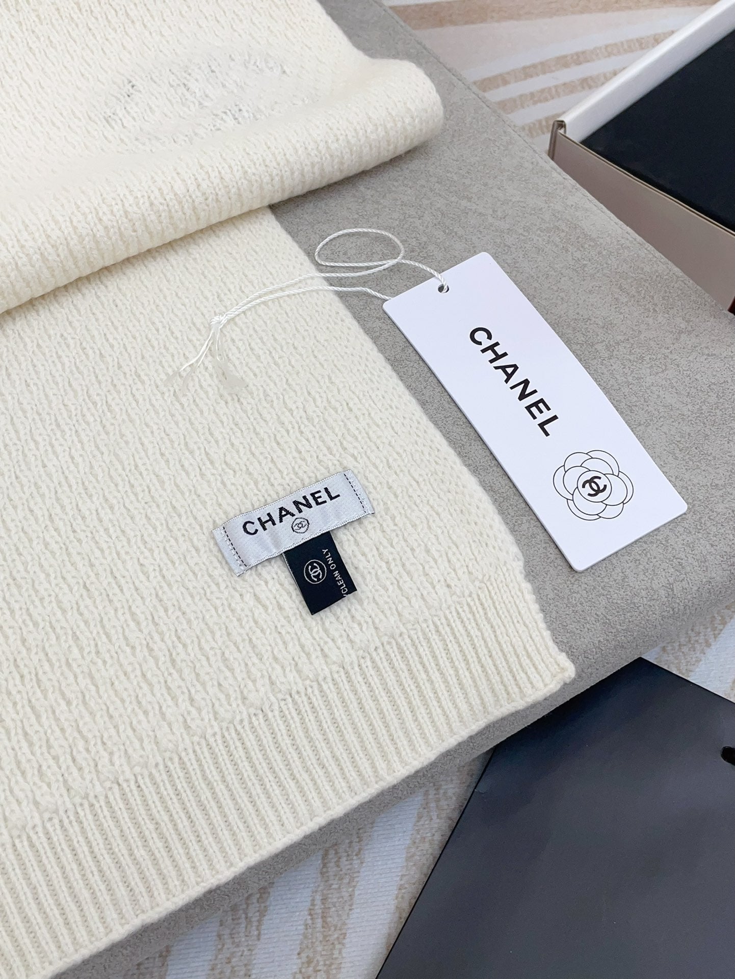 CC Scarf 190 CM In White Cashmere 393183