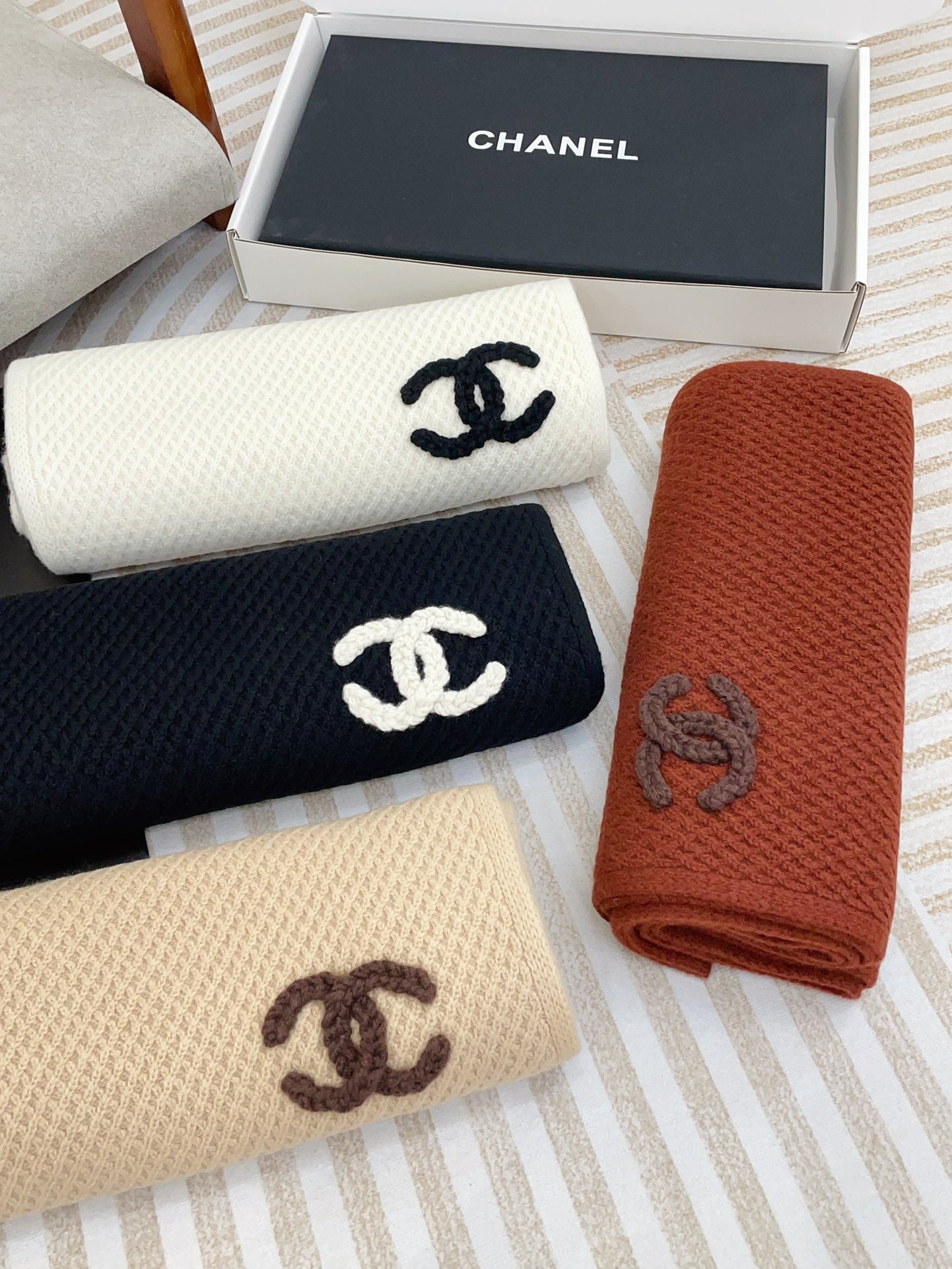 CC Scarf 190 CM In Beige Cashmere 393185