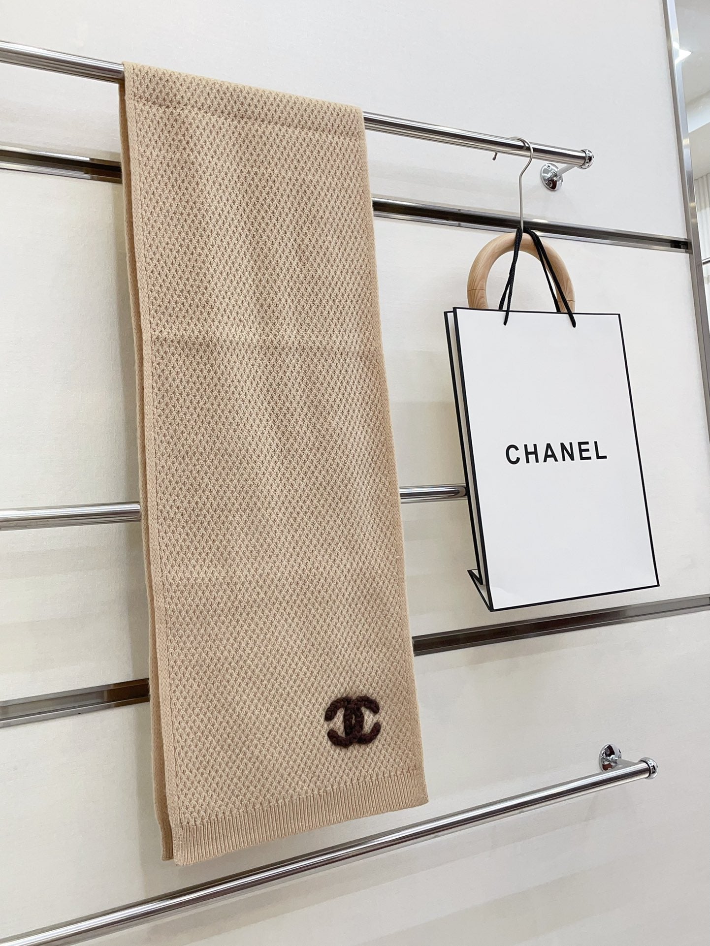 CC Scarf 190 CM In Beige Cashmere 393185