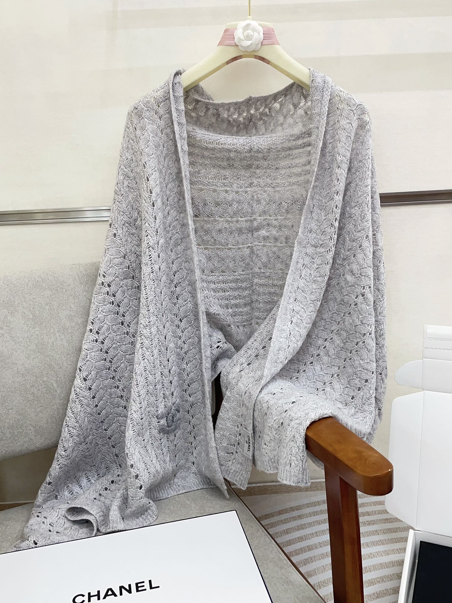 CC Scarf 190 CM In Grey Cashmere 396247