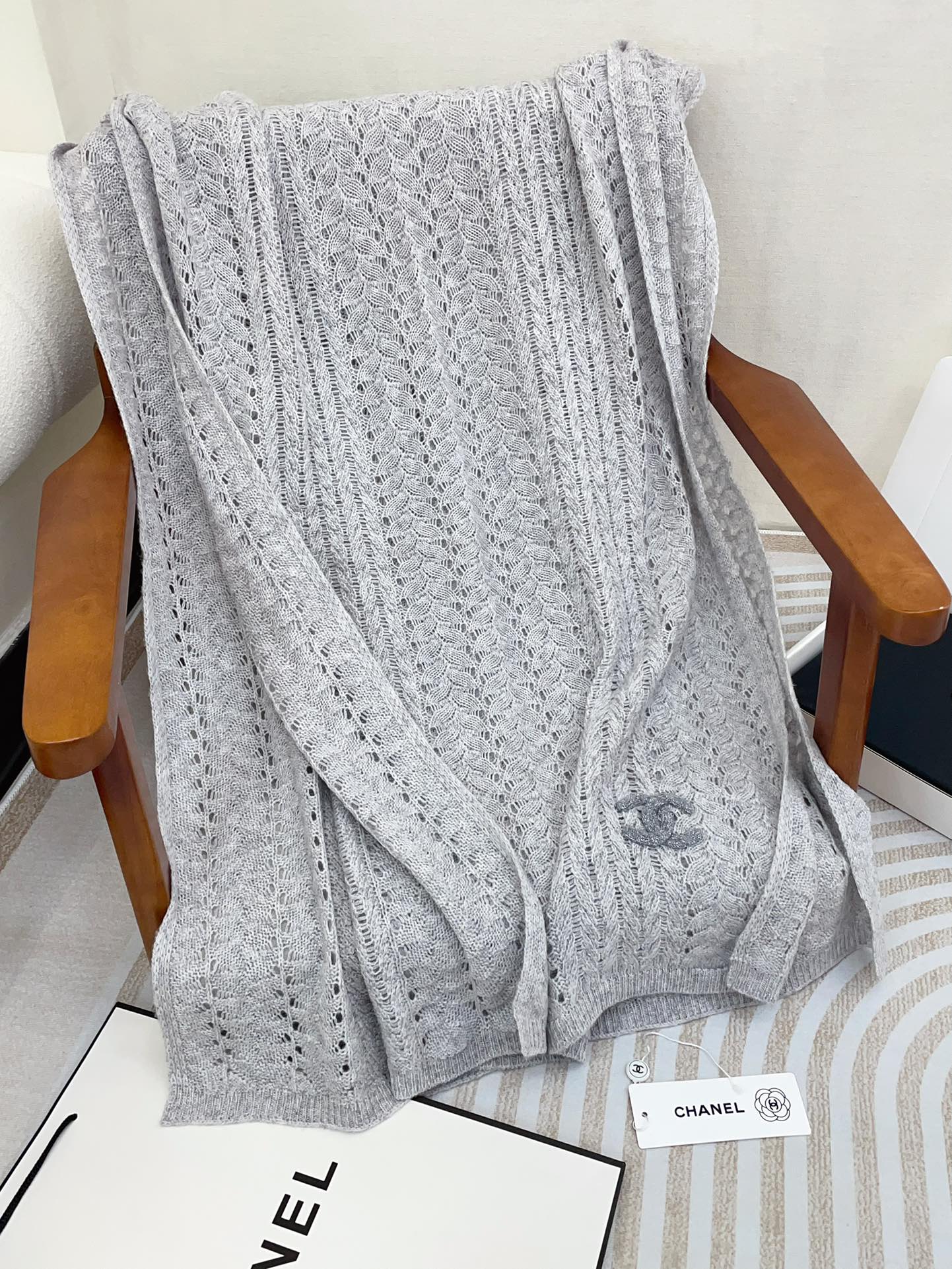 CC Scarf 190 CM In Grey Cashmere 396247