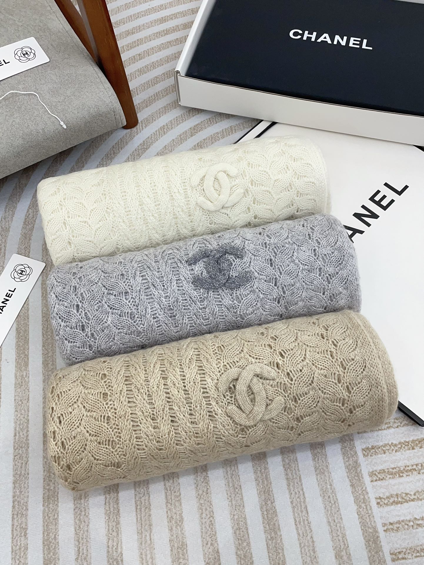 CC Scarf 190 CM In Grey Cashmere 396247