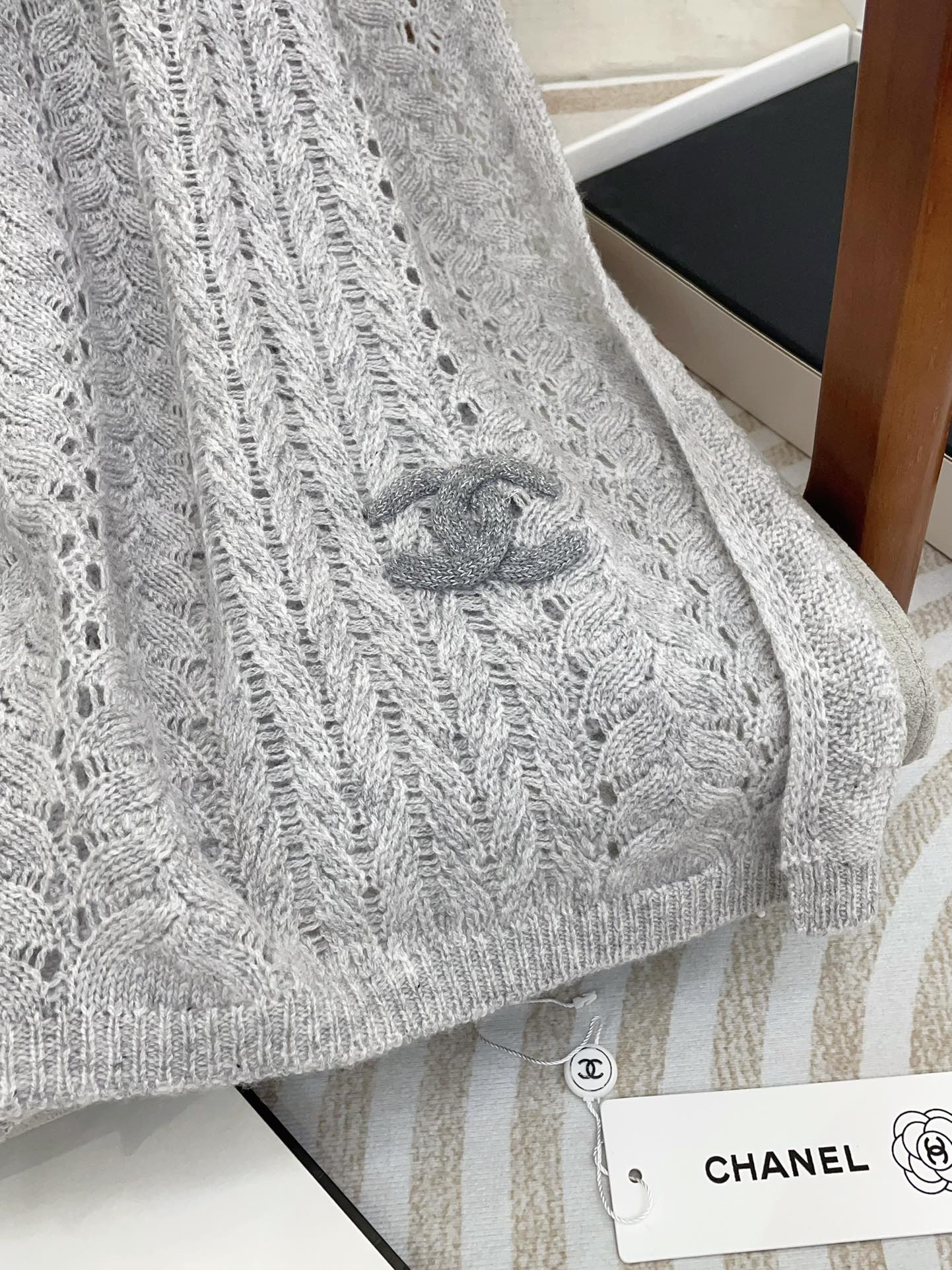 CC Scarf 190 CM In Grey Cashmere 396247