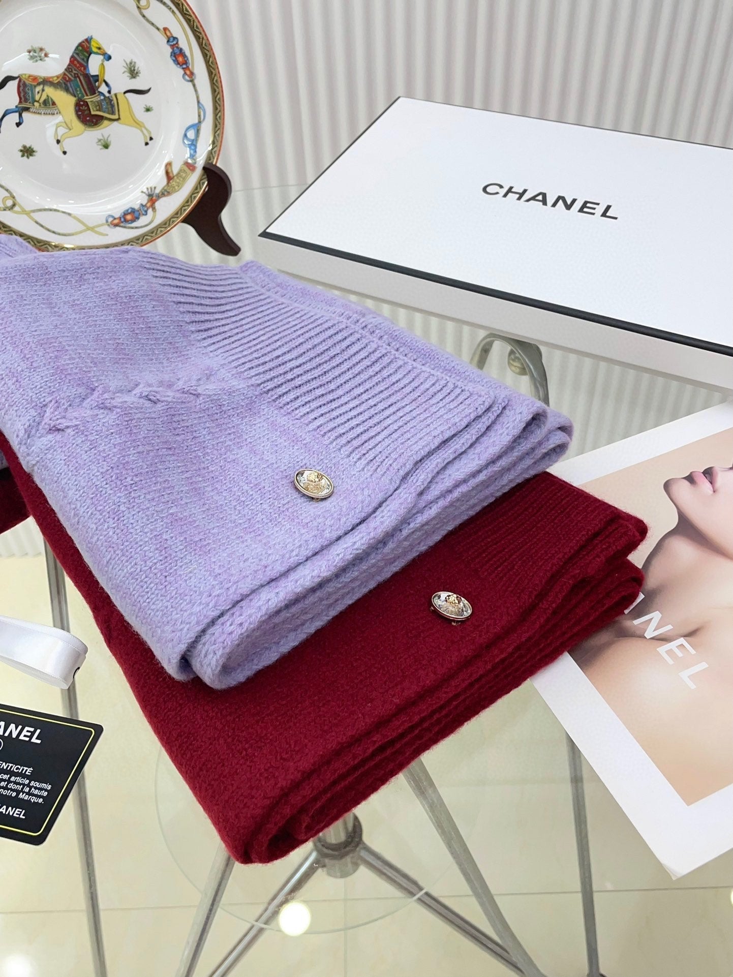 CC Scarf 180 CM In Light Purple Wool 398267