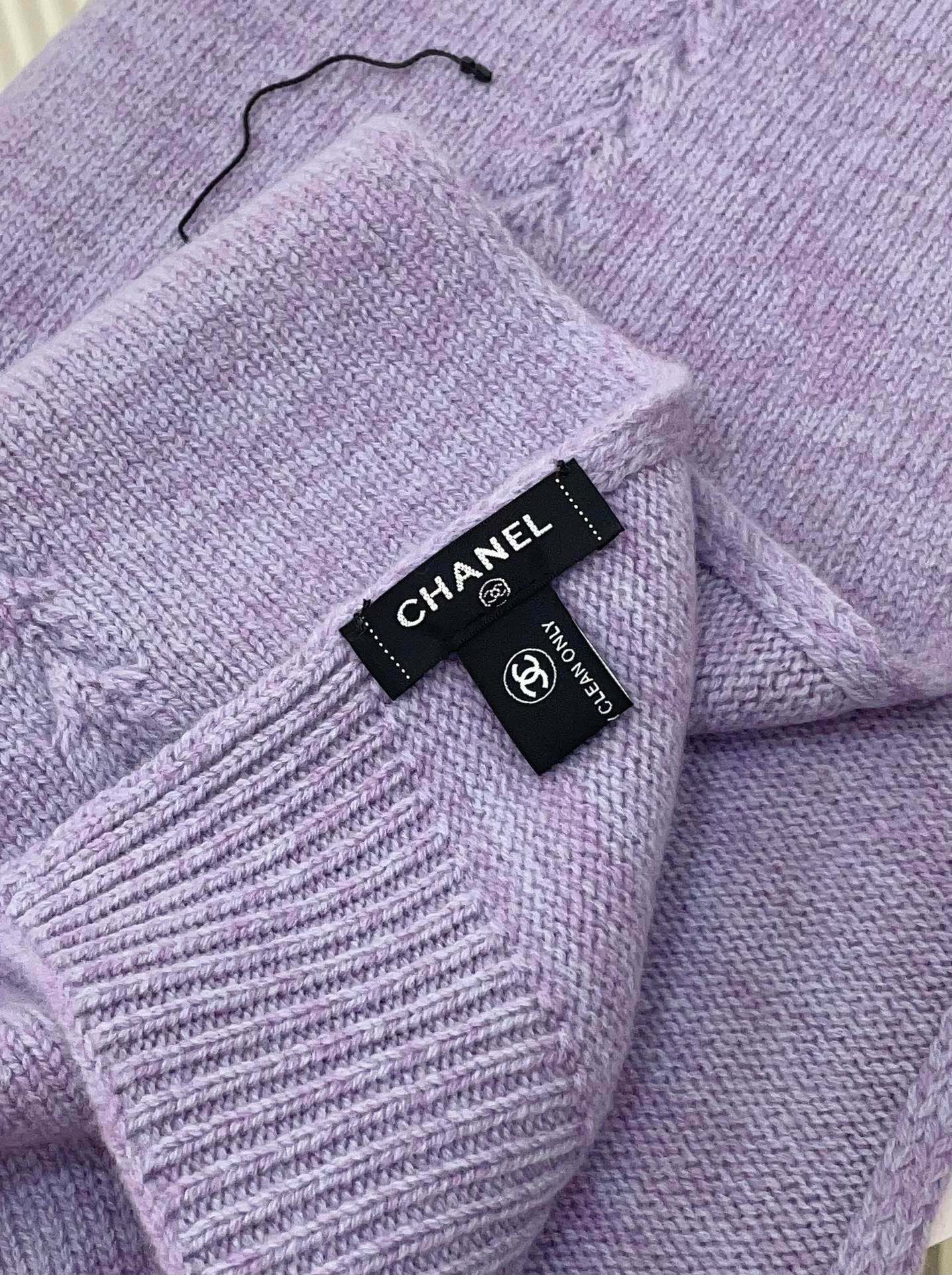 CC Scarf 180 CM In Light Purple Wool 398267